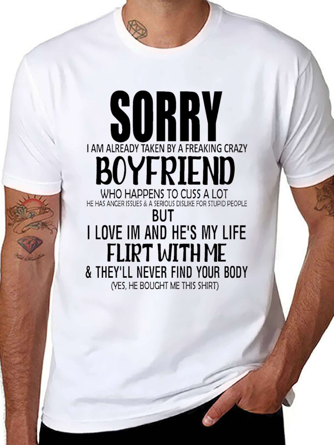 Crazy Boyfriend Warning T-Shirt