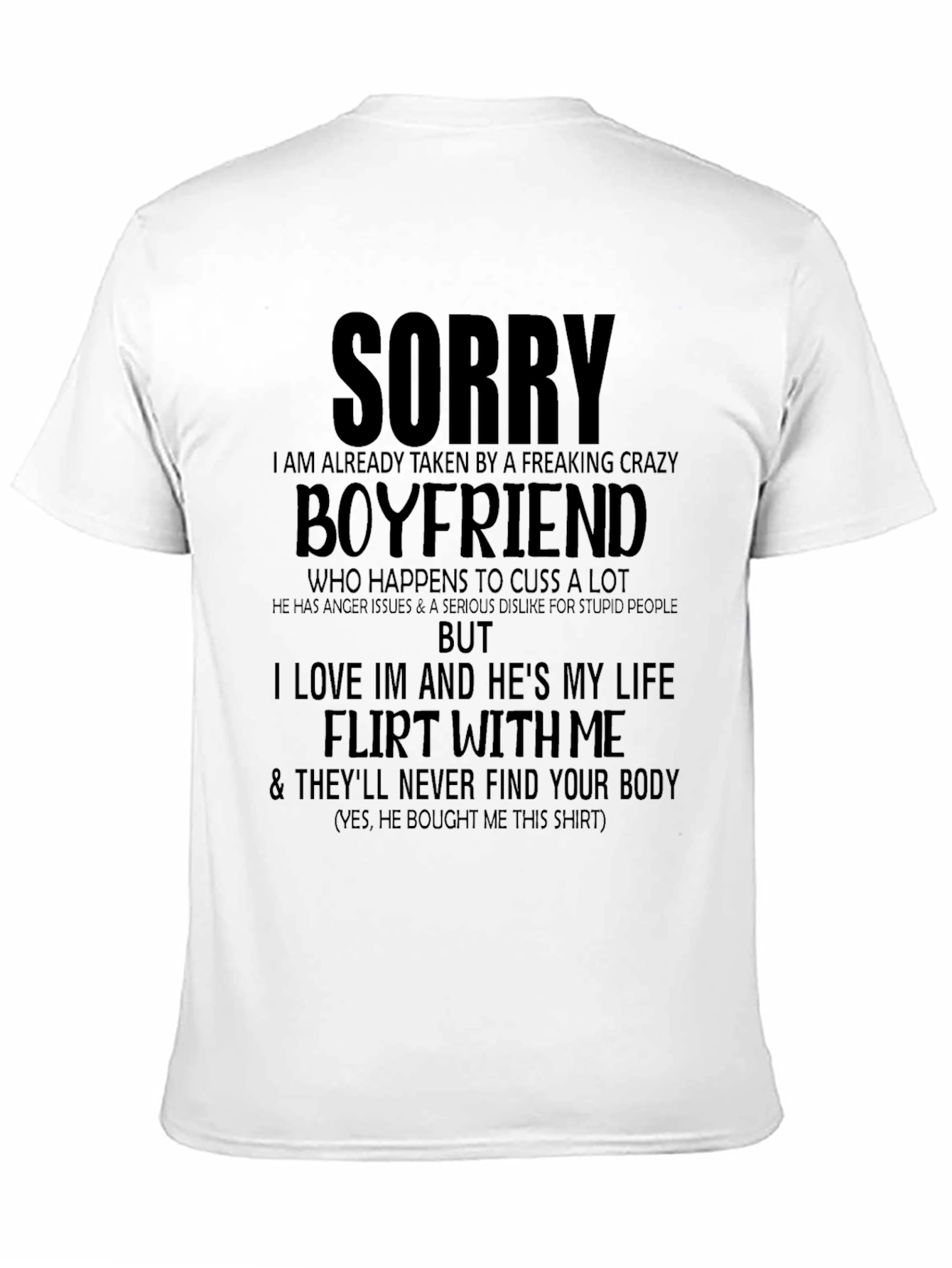 Crazy Boyfriend Warning T-Shirt