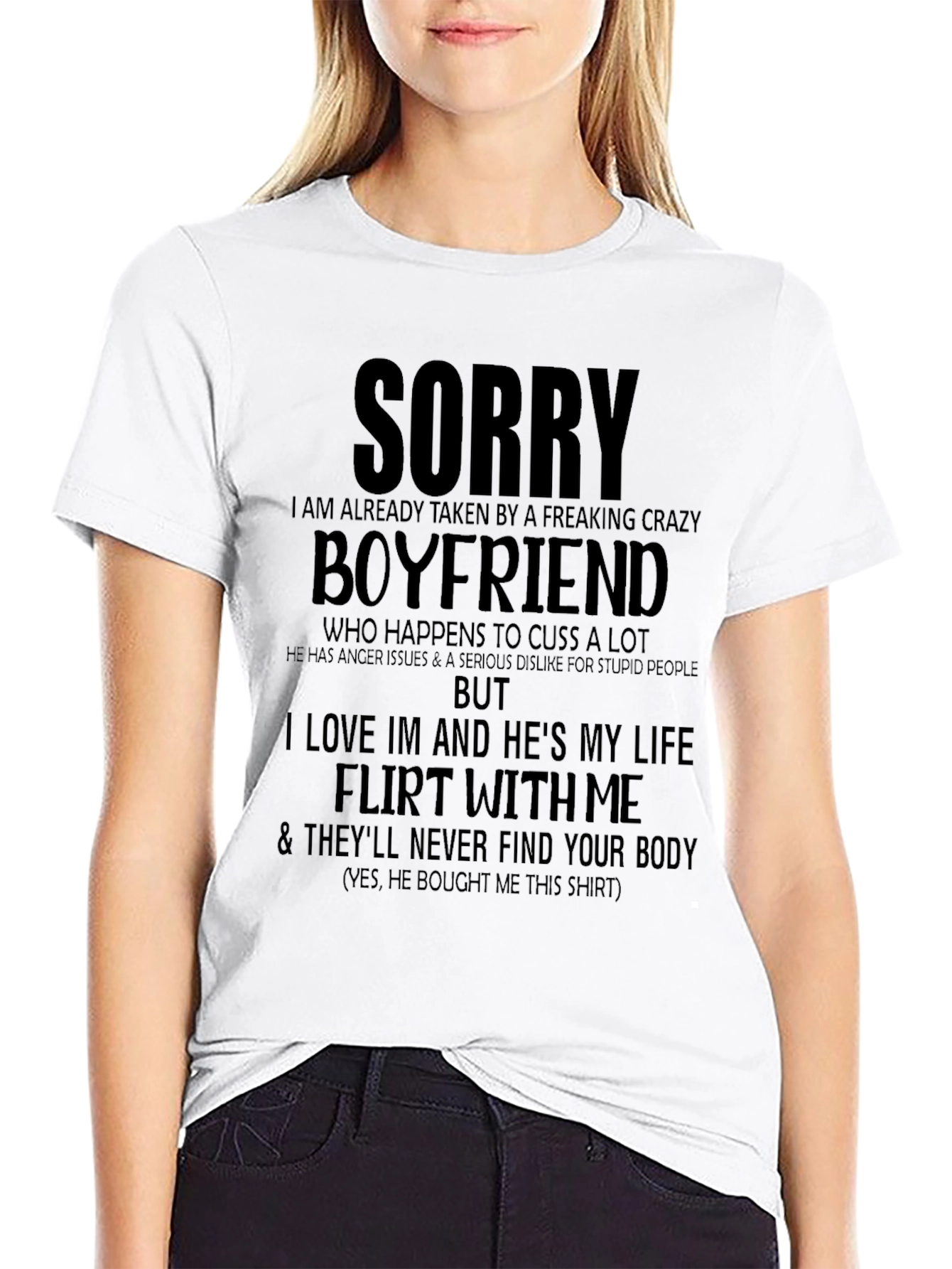 Crazy Boyfriend Warning T-Shirt