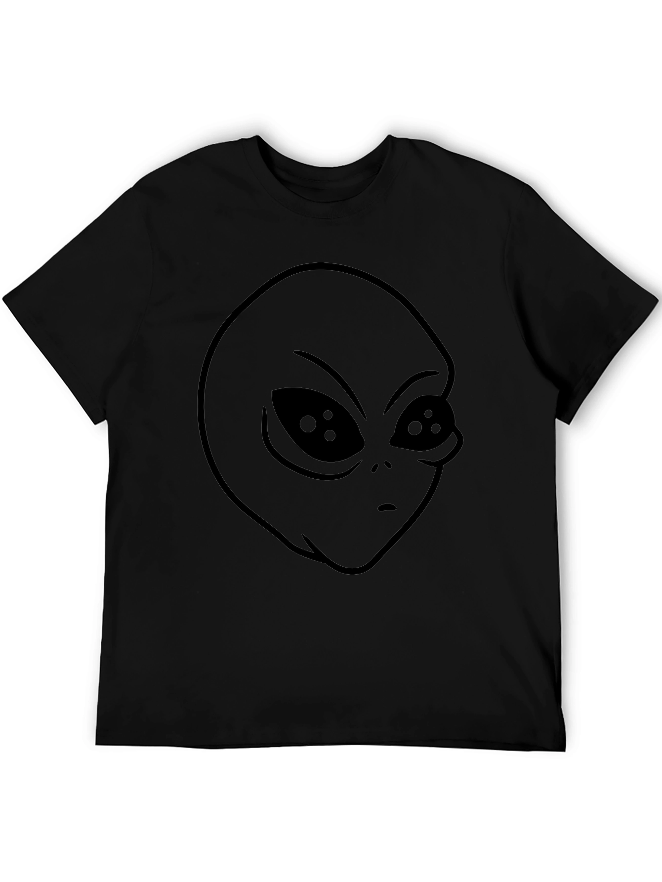 Alien Graphic Print T-Shirt - Black