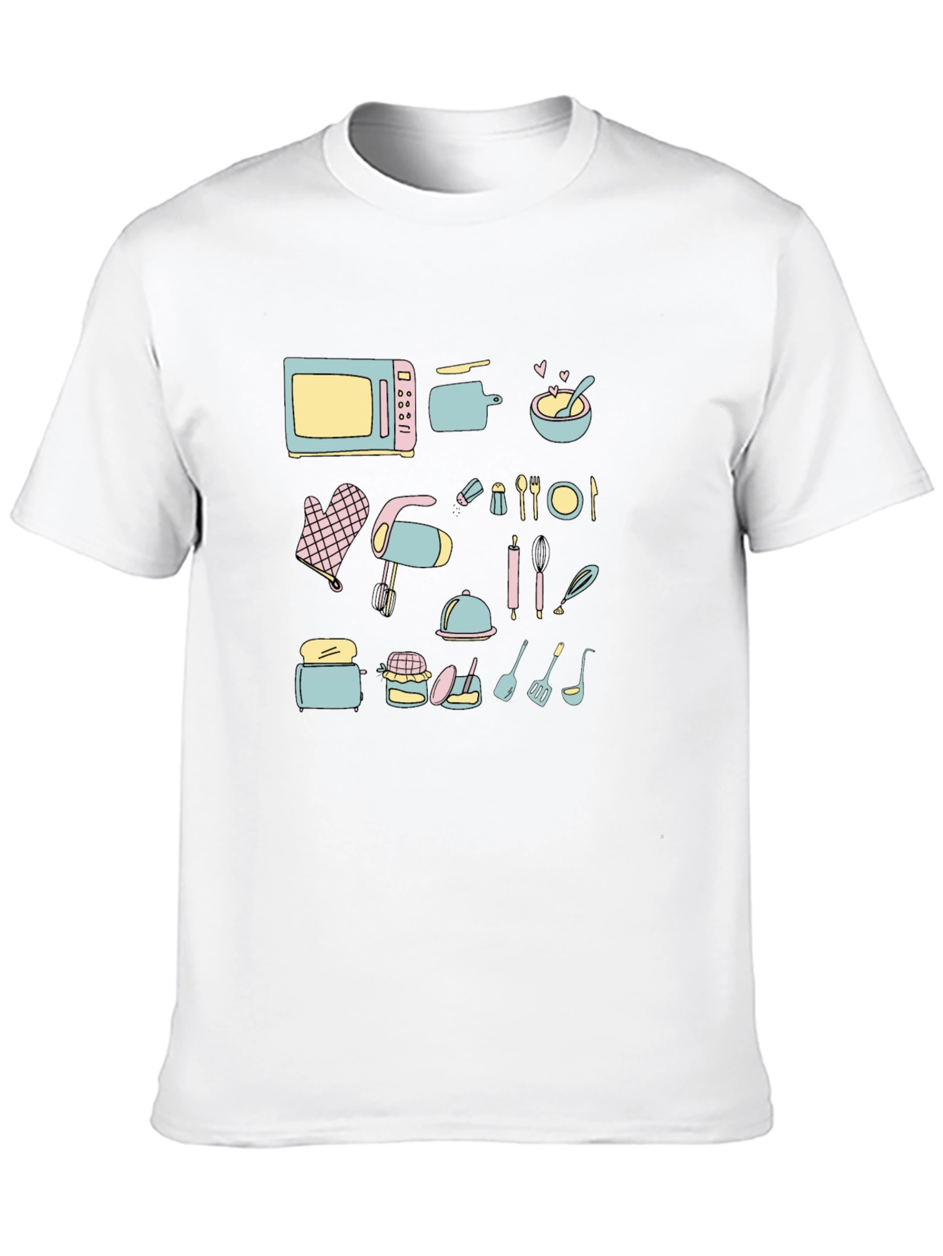 Chefs Delight Graphic Tee - Whimsical Kitchenware Design