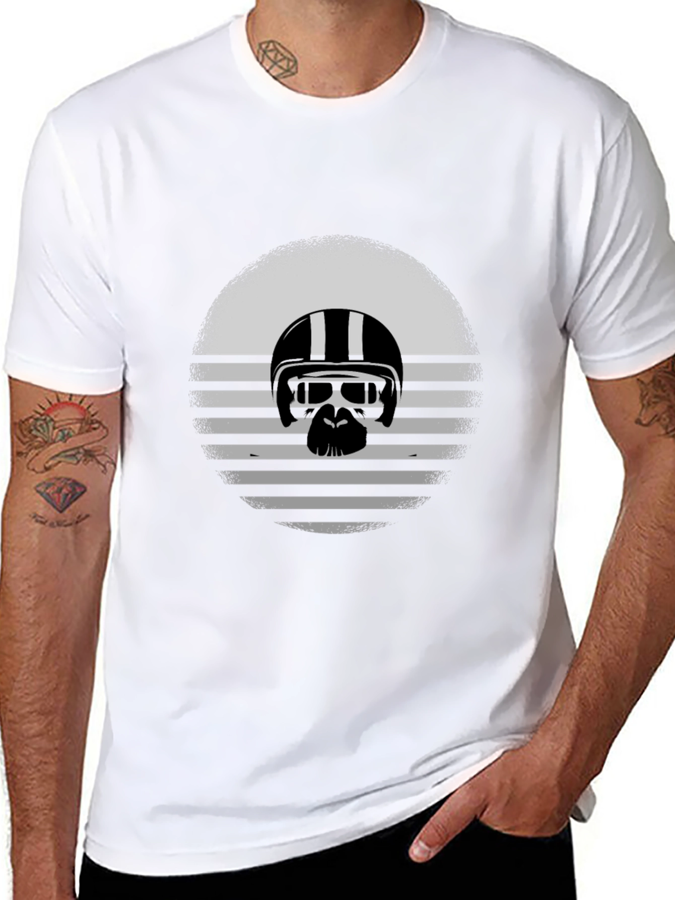 Retro Biker Gorilla Graphic Tee