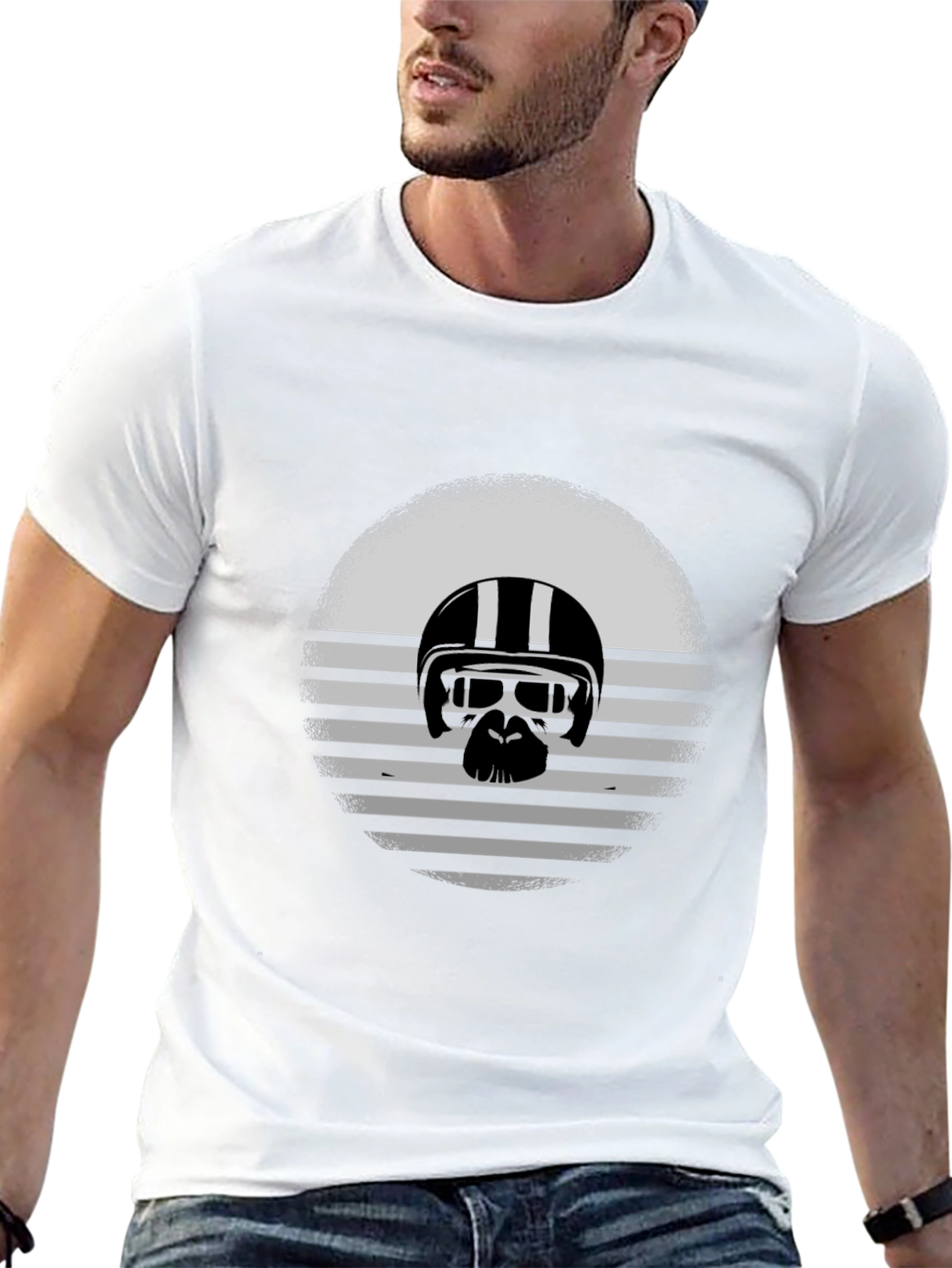 Retro Biker Gorilla Graphic Tee