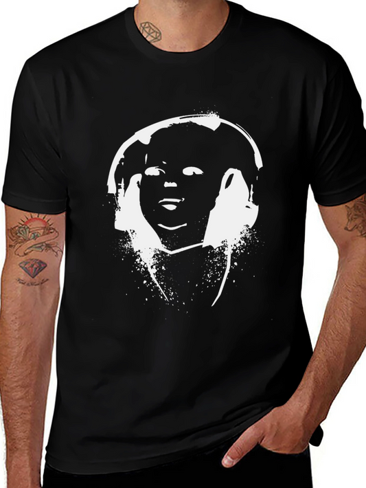 Abstract Graphic Black T-Shirt