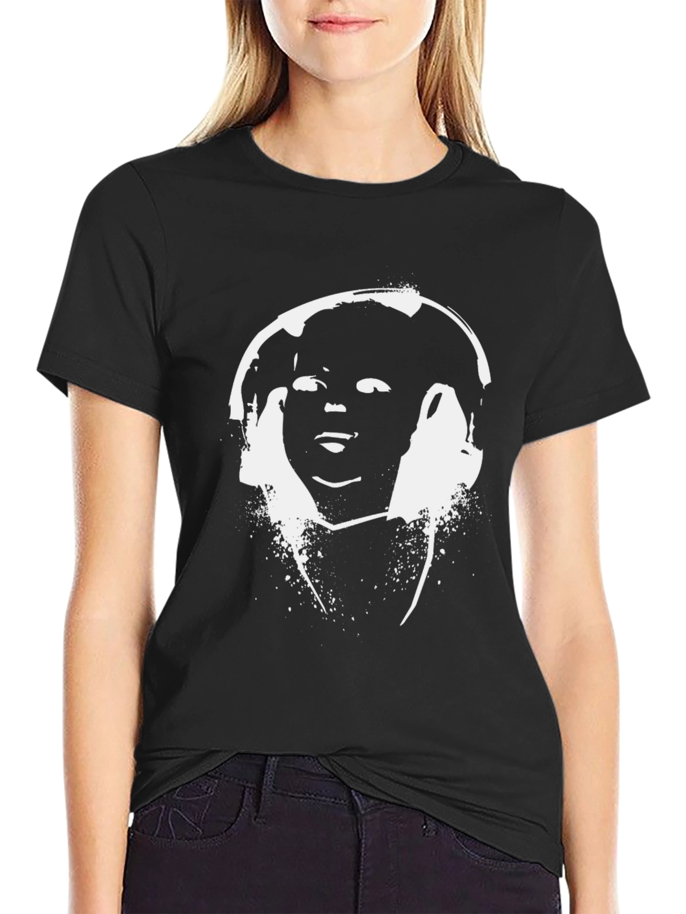 Abstract Graphic Black T-Shirt