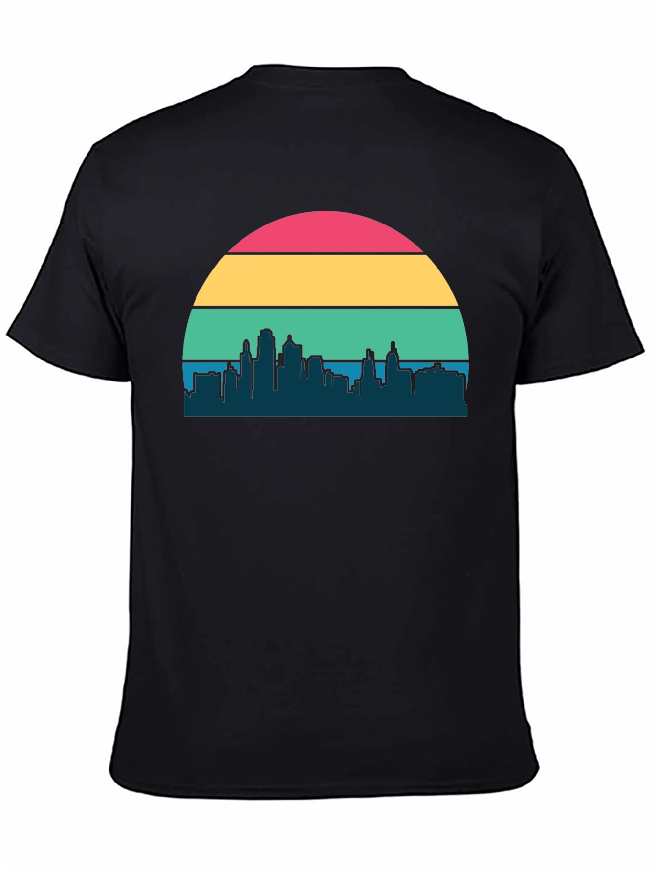 Retro Sunset Cityscape Graphic Tee