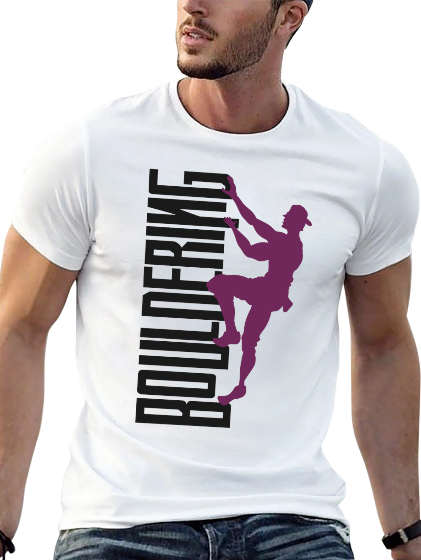 Bouldering Climber Graphic T-Shirt