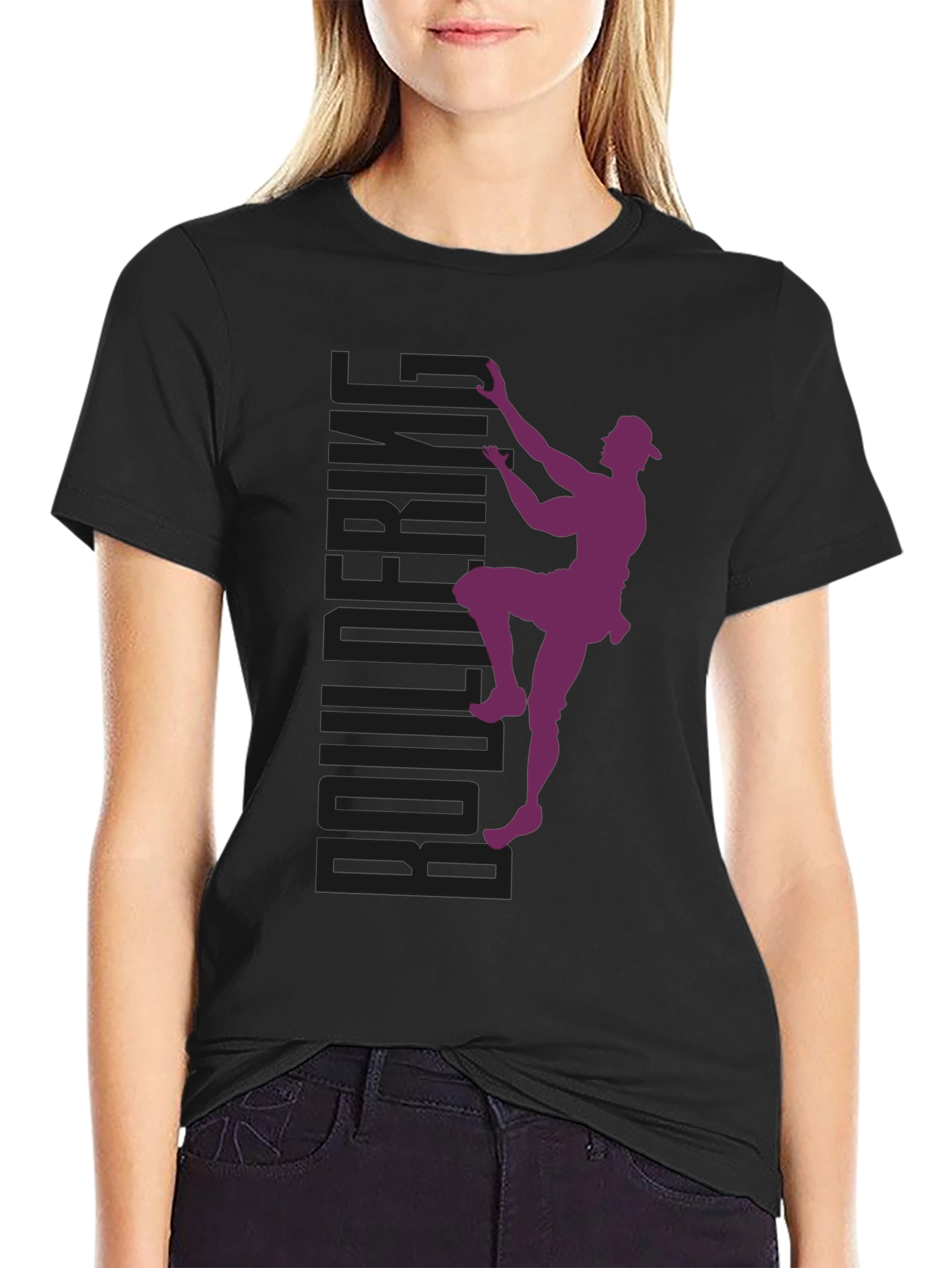 Bouldering Climber Graphic T-Shirt