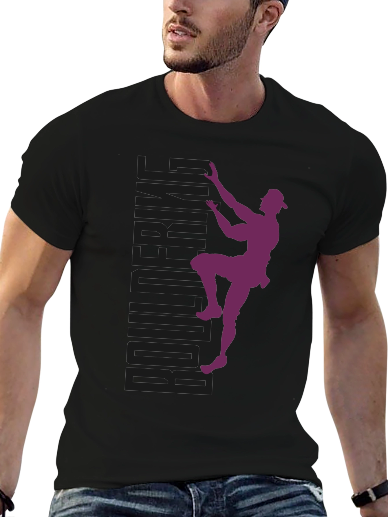 Bouldering Climber Graphic T-Shirt