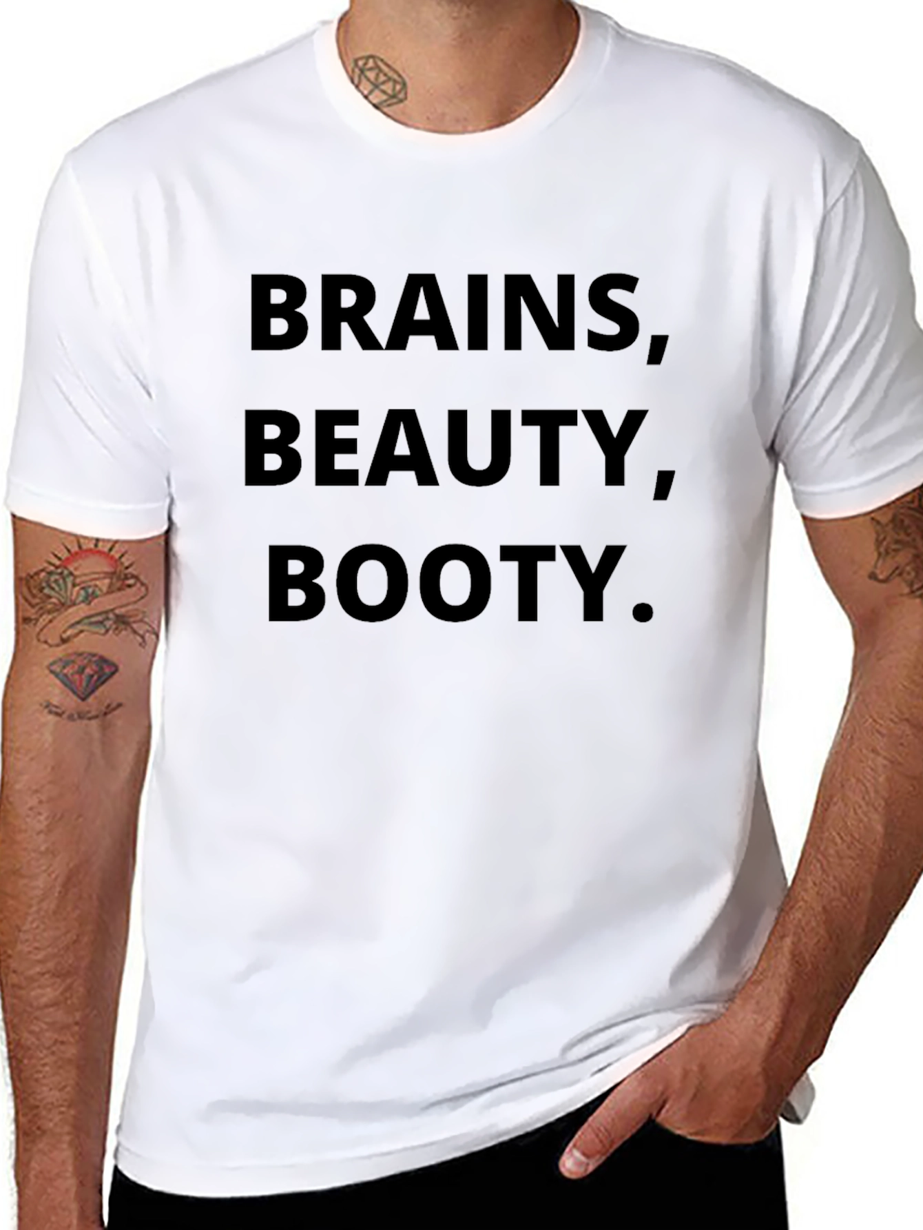 Brains Beauty Booty T-Shirt - Mens