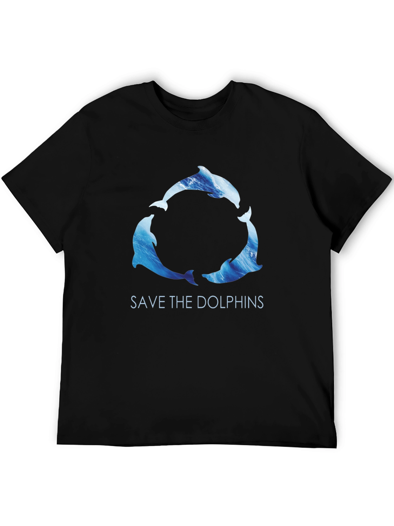 Save the Dolphins Graphic Tee - Black