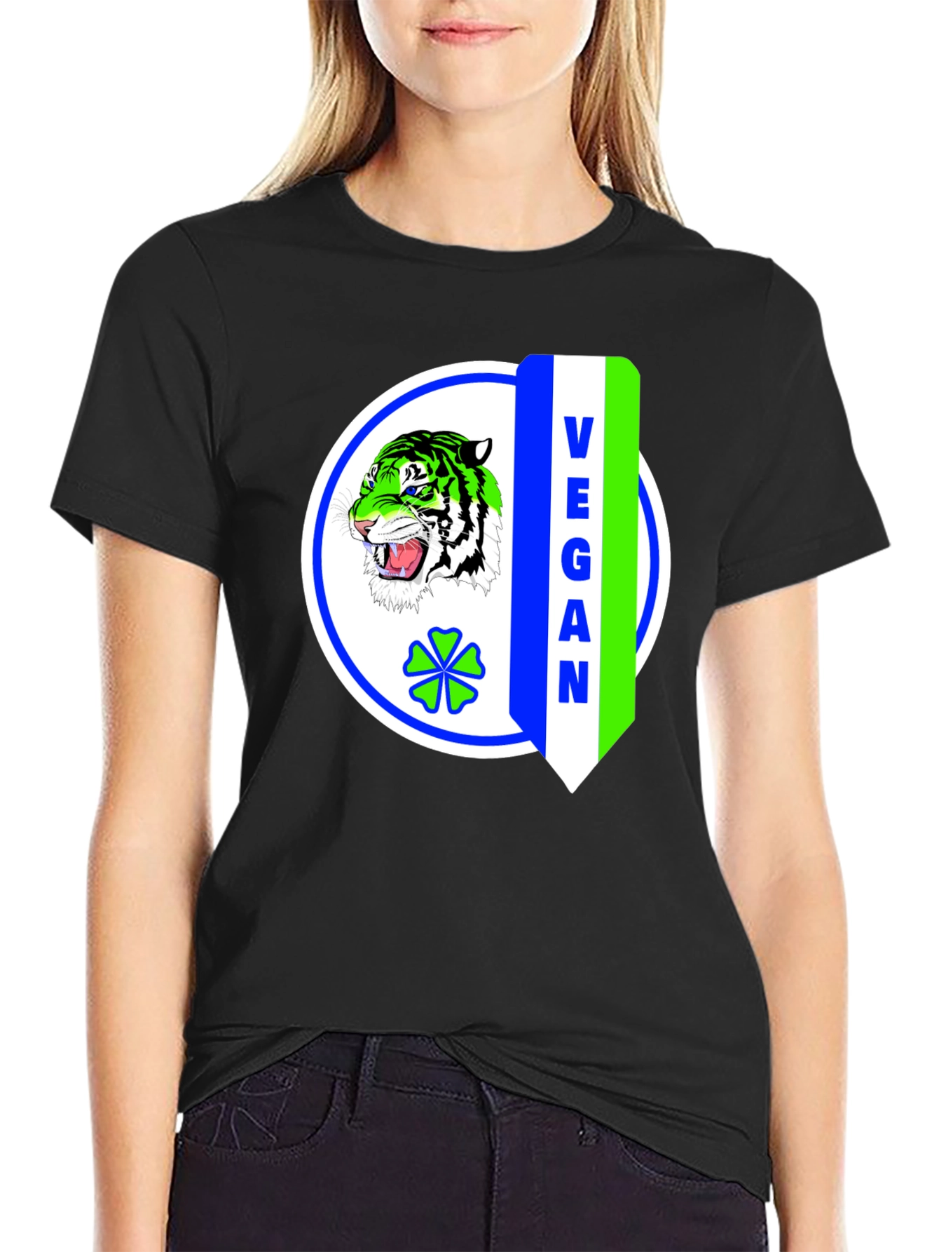 Vegan Tiger Graphic T-Shirt