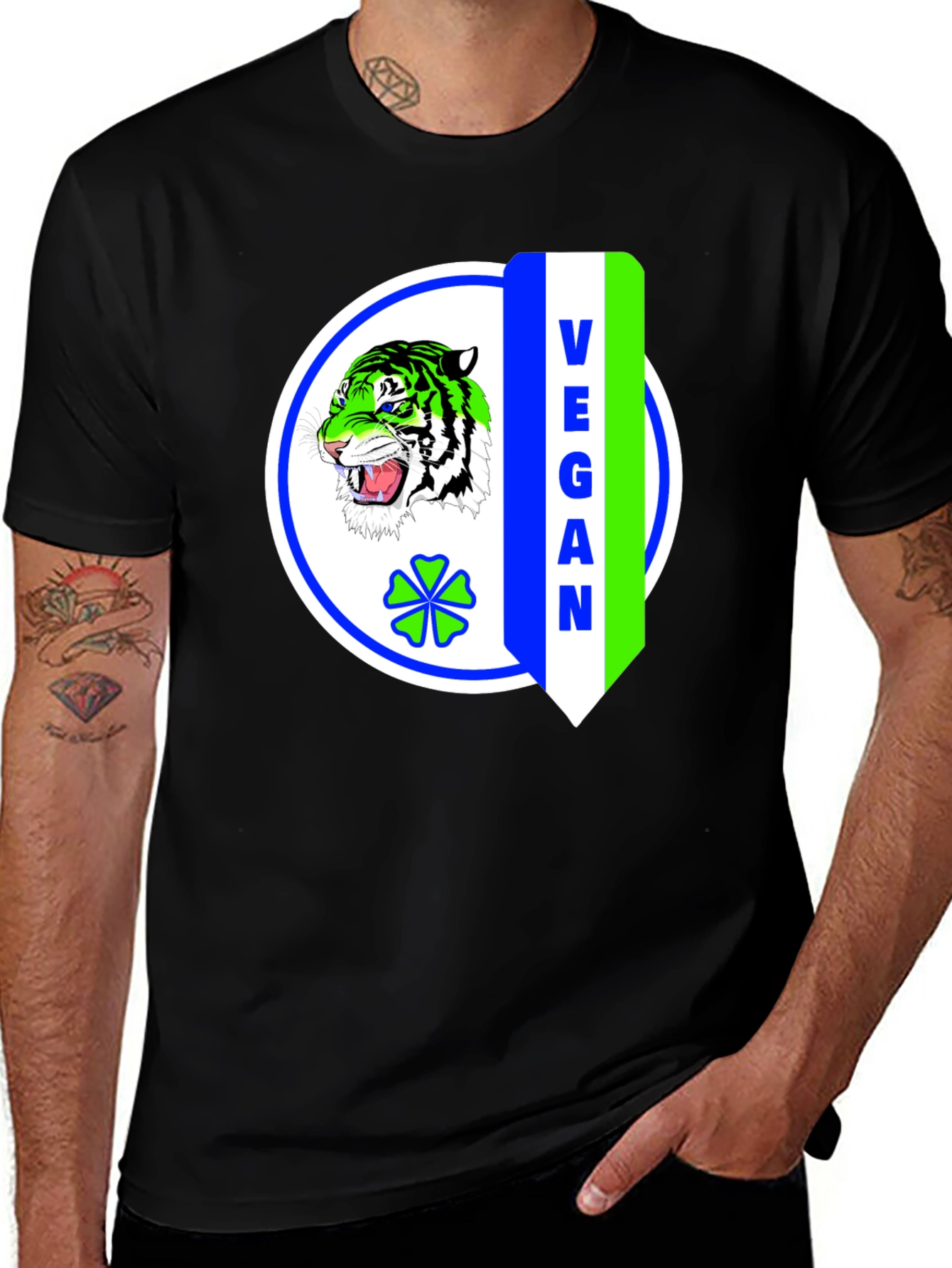Vegan Tiger Graphic T-Shirt