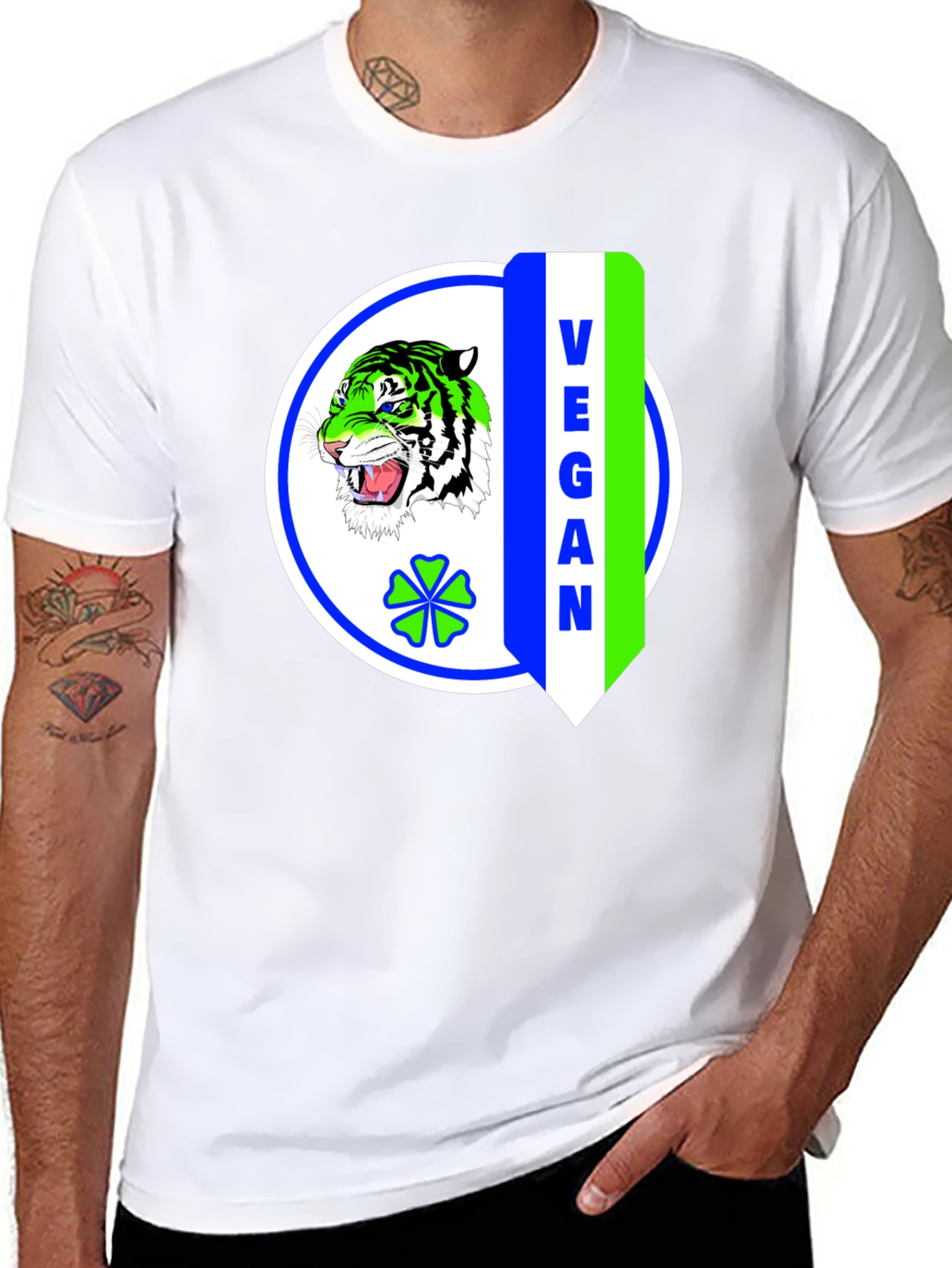 Vegan Tiger Graphic T-Shirt