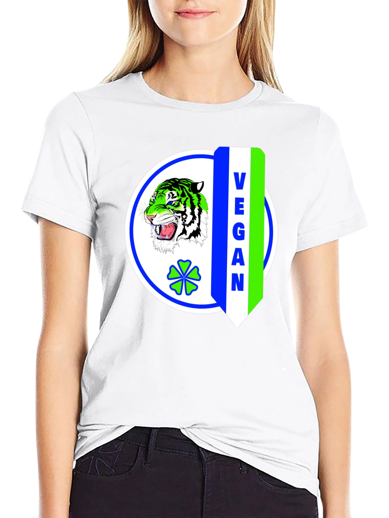 Vegan Tiger Graphic T-Shirt