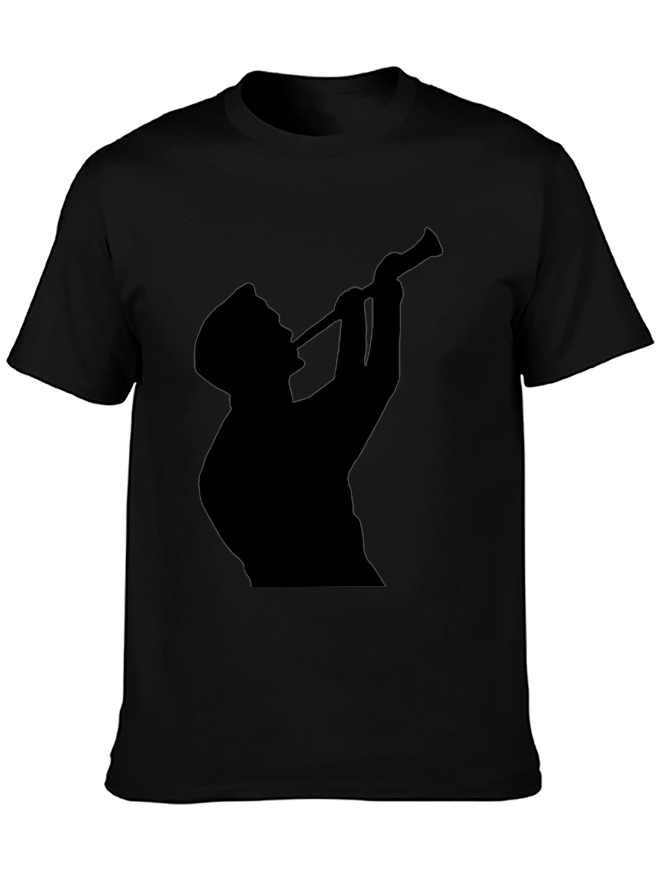 Silhouette Trumpet Player Graphic Tee - Black