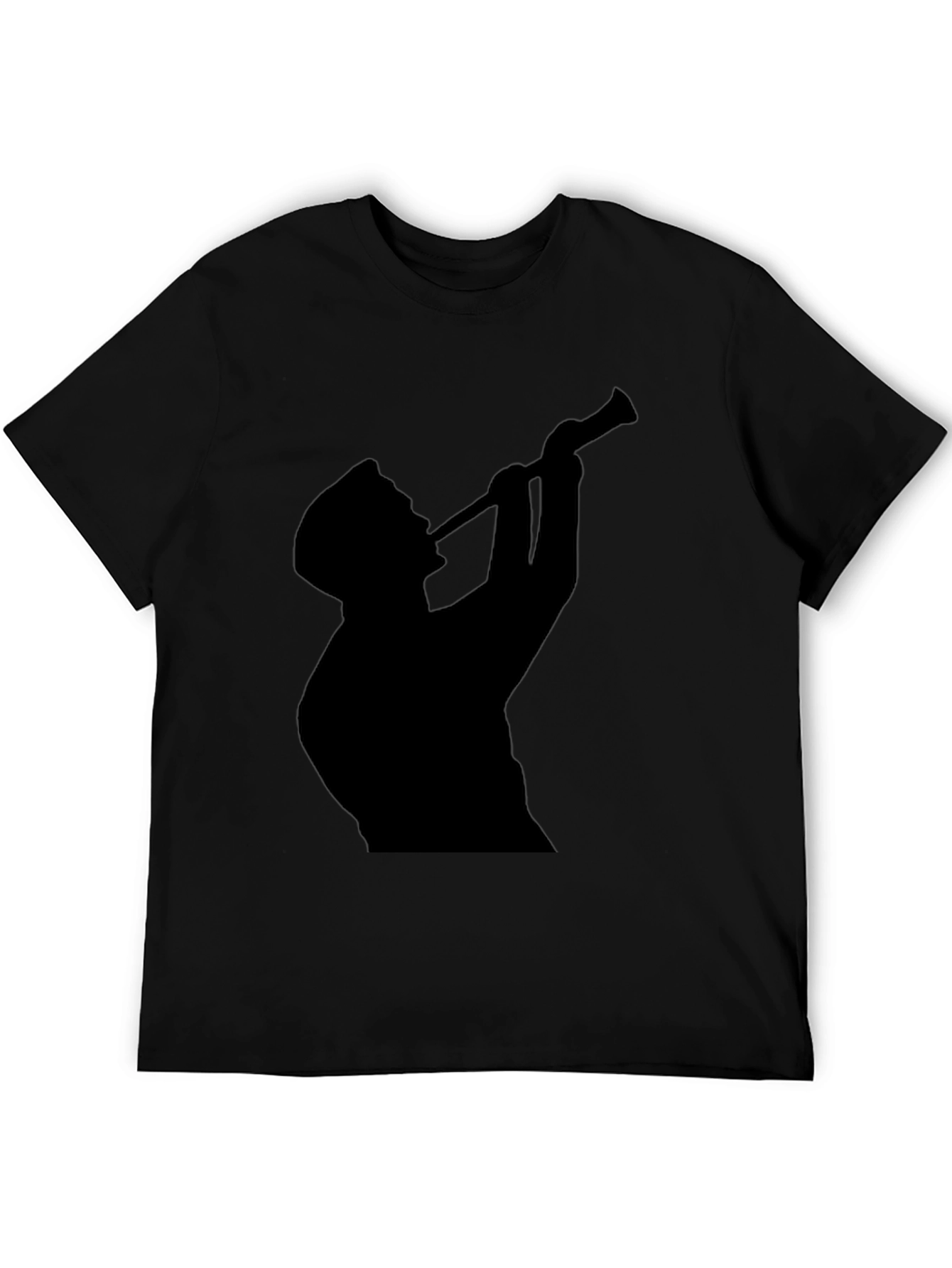 Silhouette Trumpet Player Graphic Tee - Black