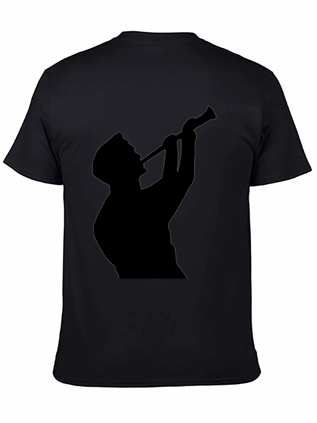 Silhouette Trumpet Player Graphic Tee - Black