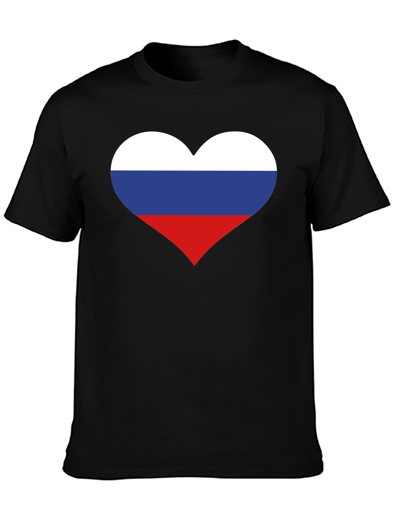 Russian Flag Heart Graphic Tee