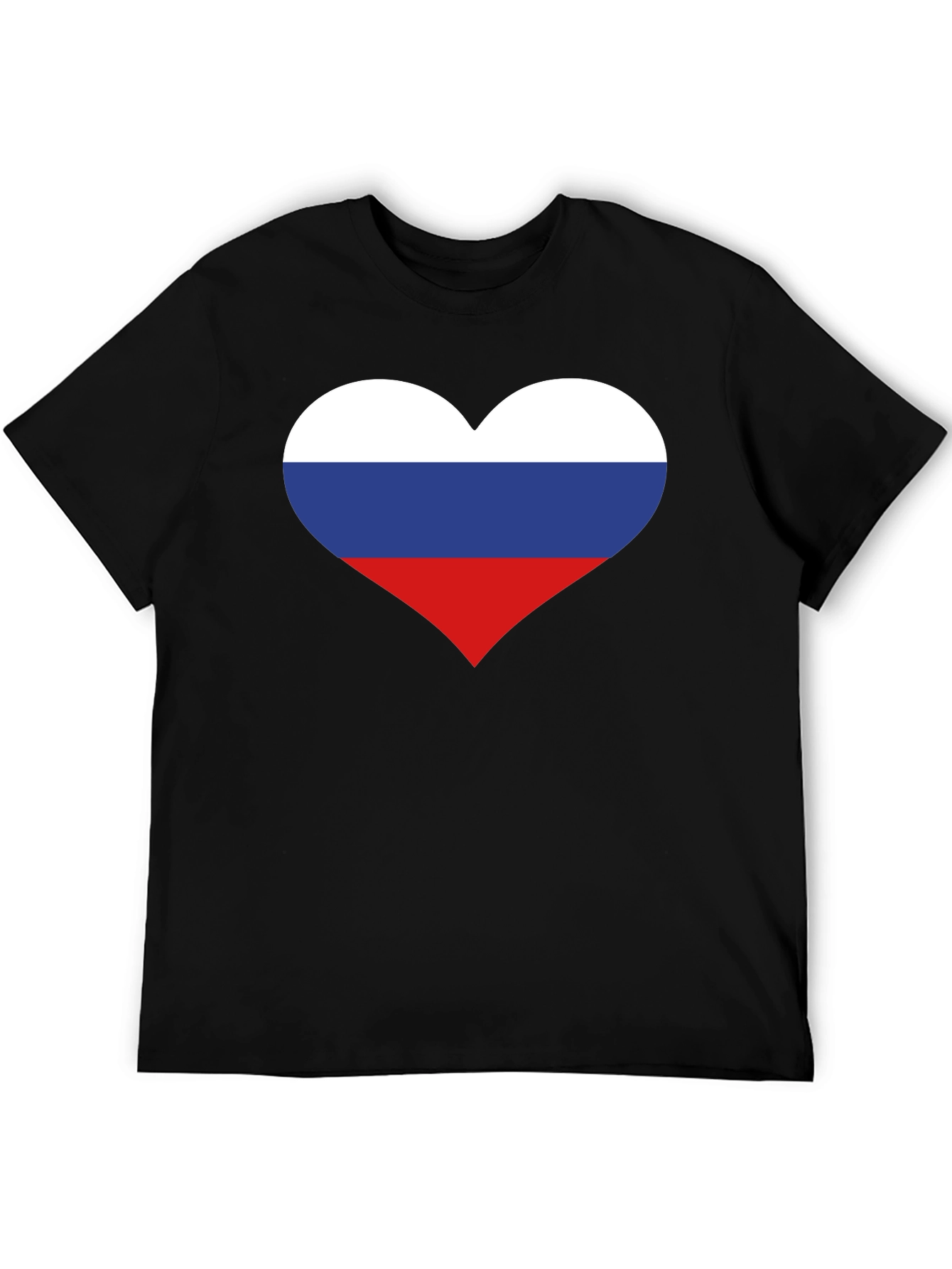 Russian Flag Heart Graphic Tee