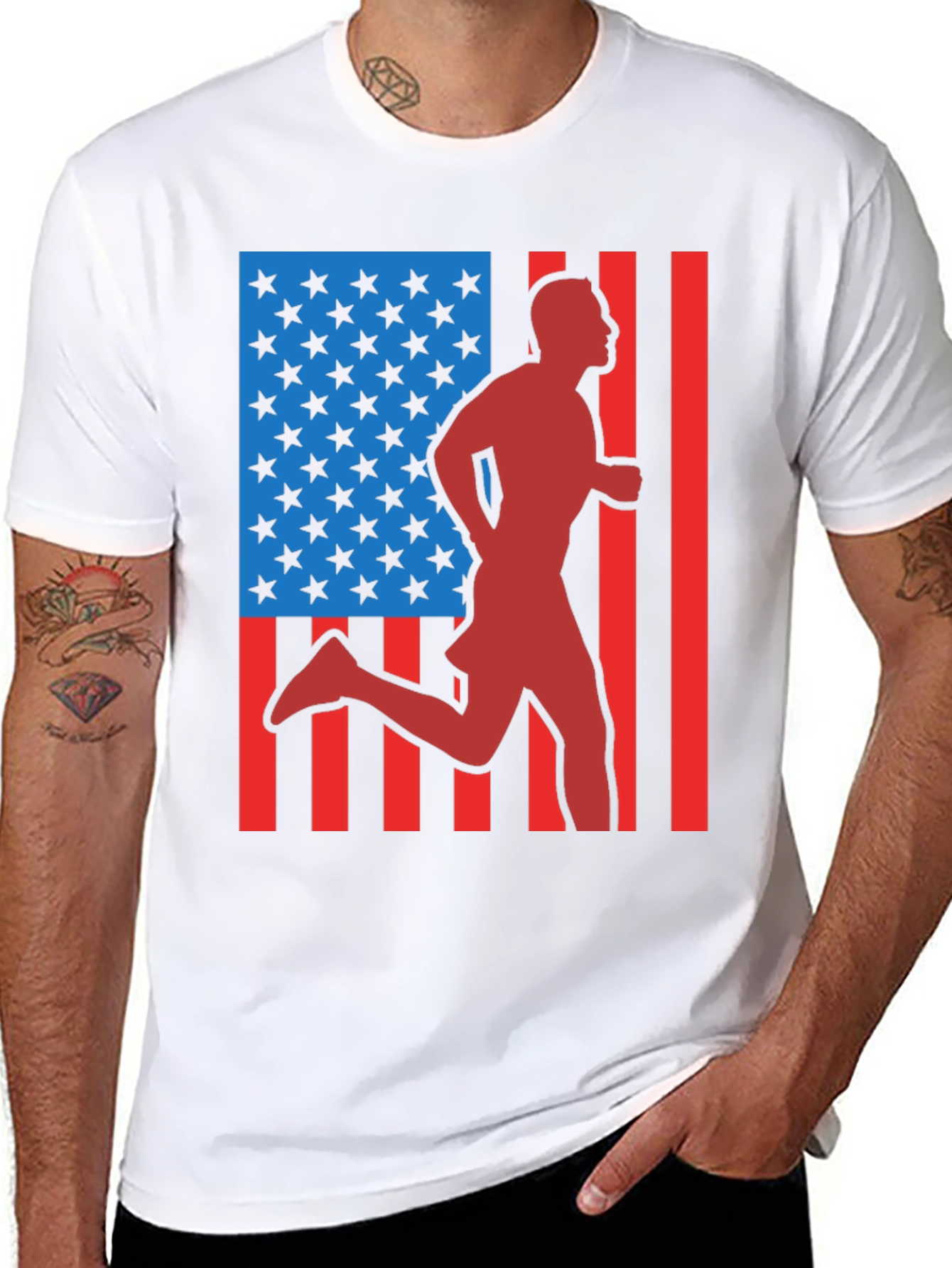 USA Runner Graphic T-Shirt