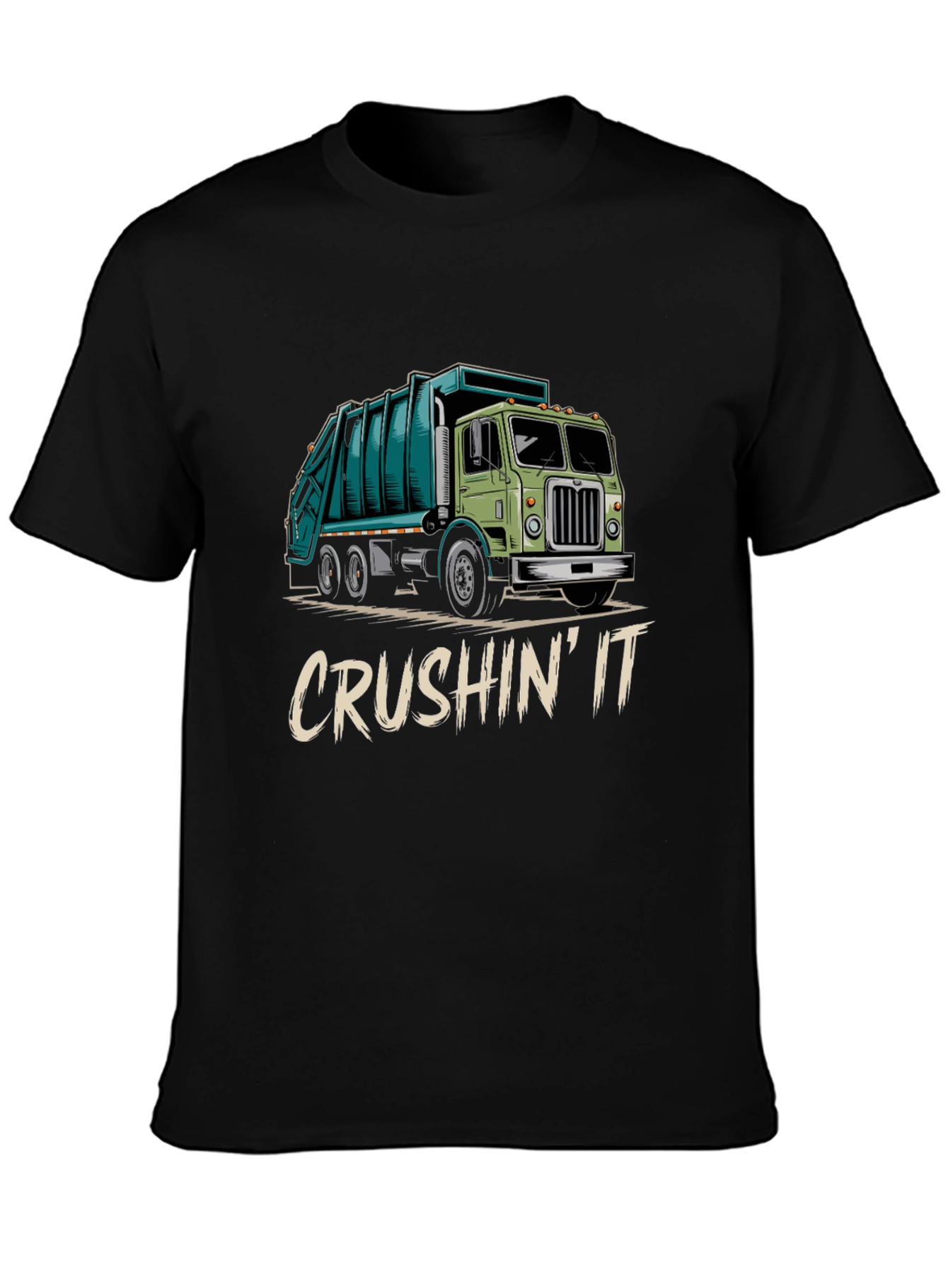 Crushin It Garbage Truck Graphic Tee