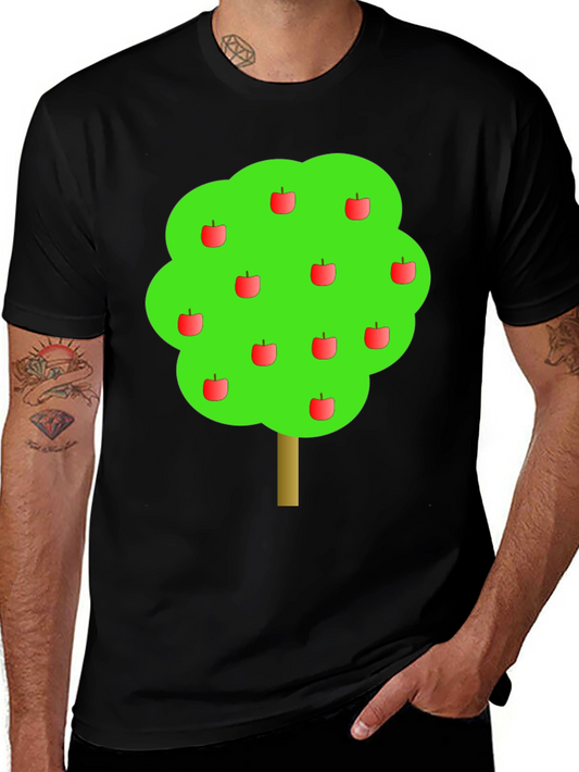 Apple Tree Graphic Black T-Shirt