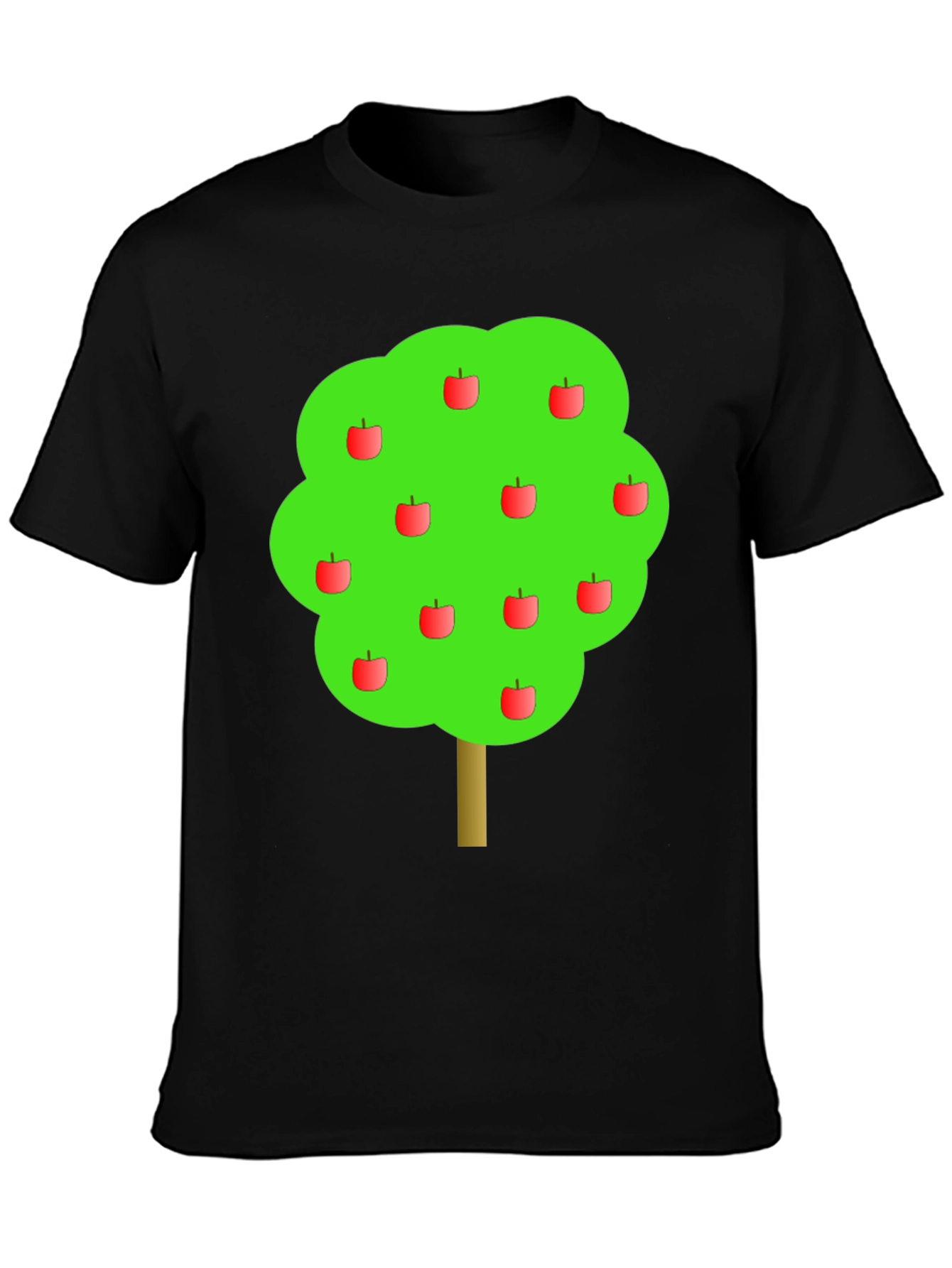 Apple Tree Graphic Black T-Shirt