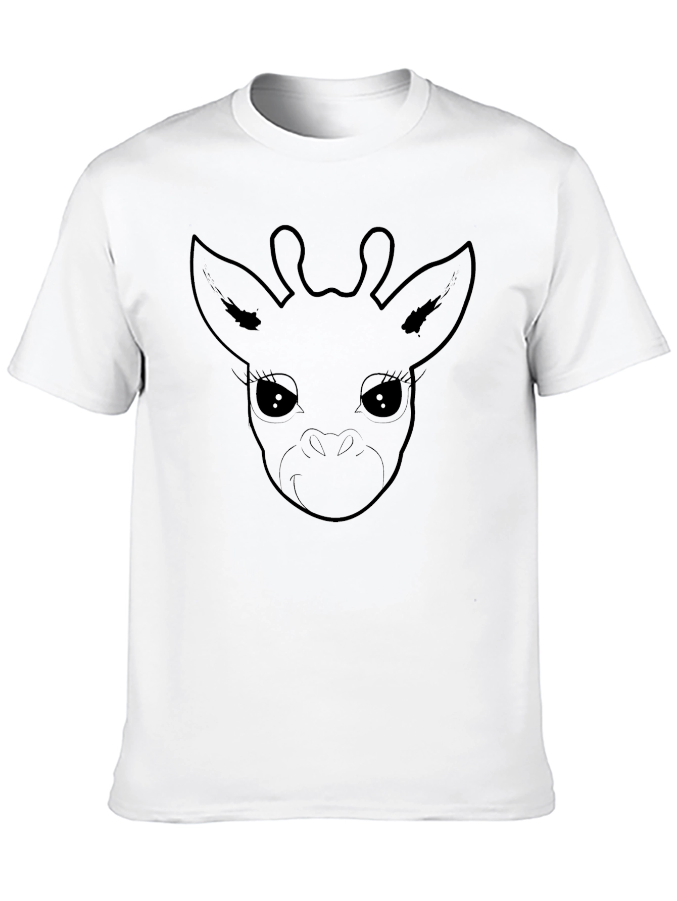 Cute Giraffe Graphic Tee - Black T-Shirt