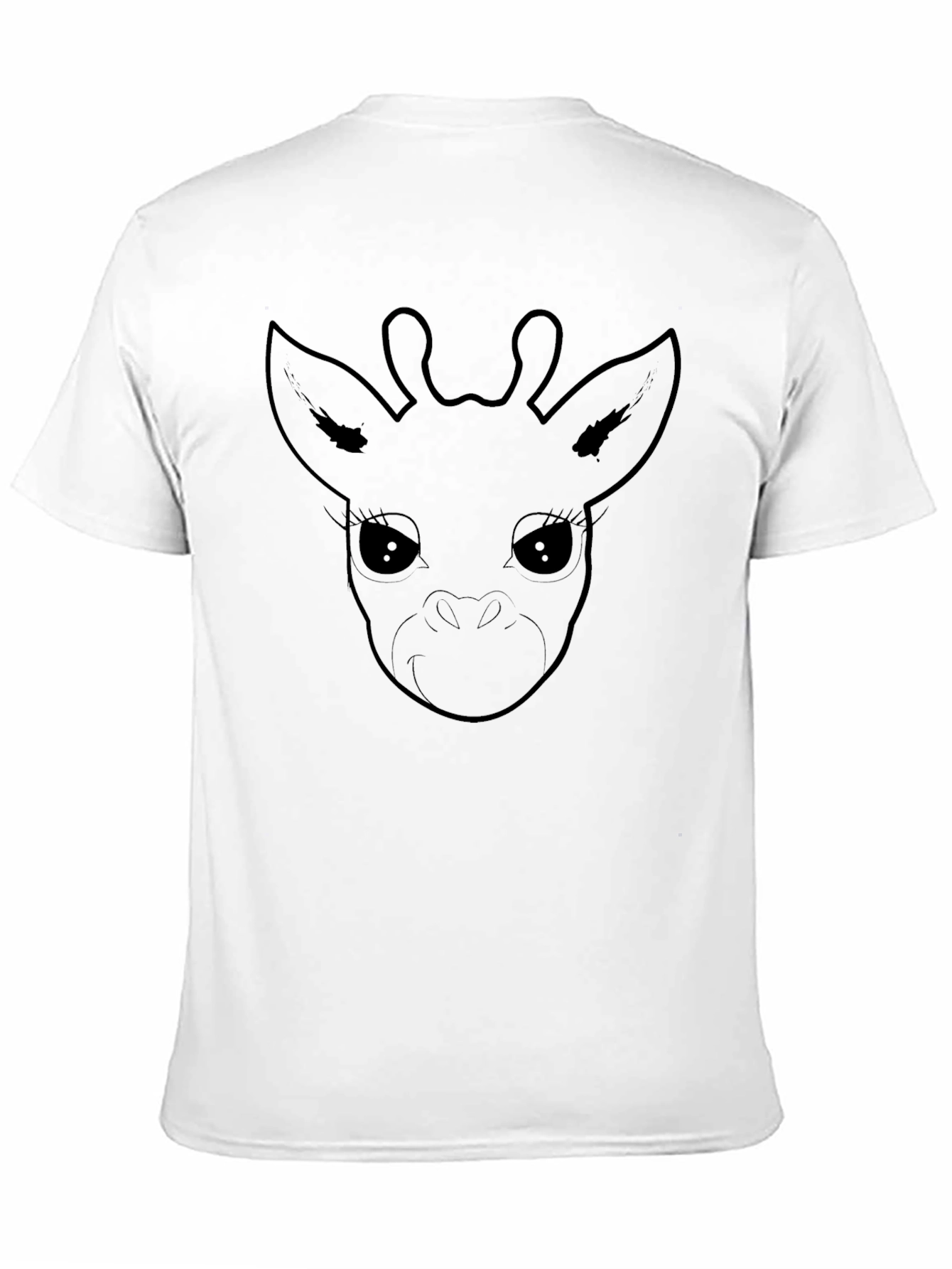 Cute Giraffe Graphic Tee - Black T-Shirt