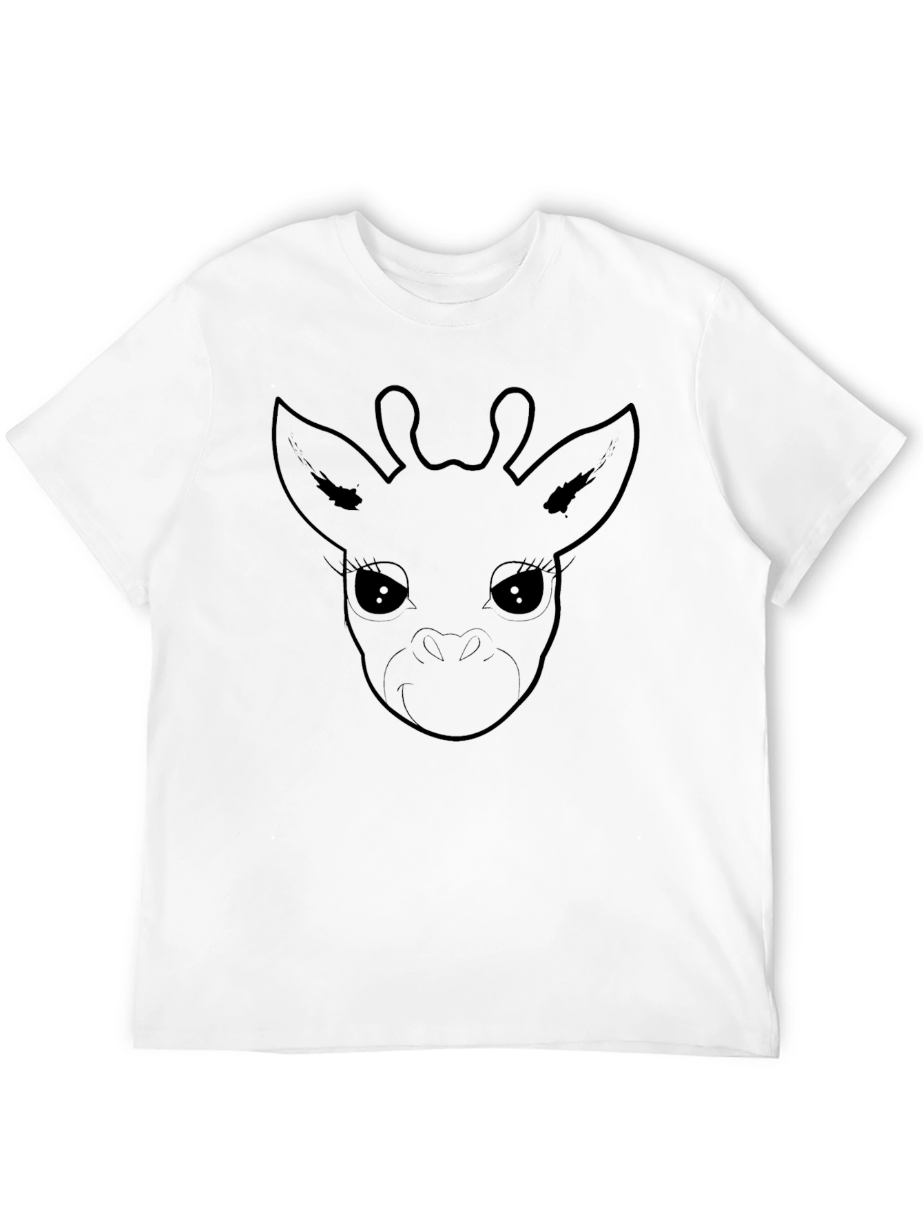 Cute Giraffe Graphic Tee - Black T-Shirt