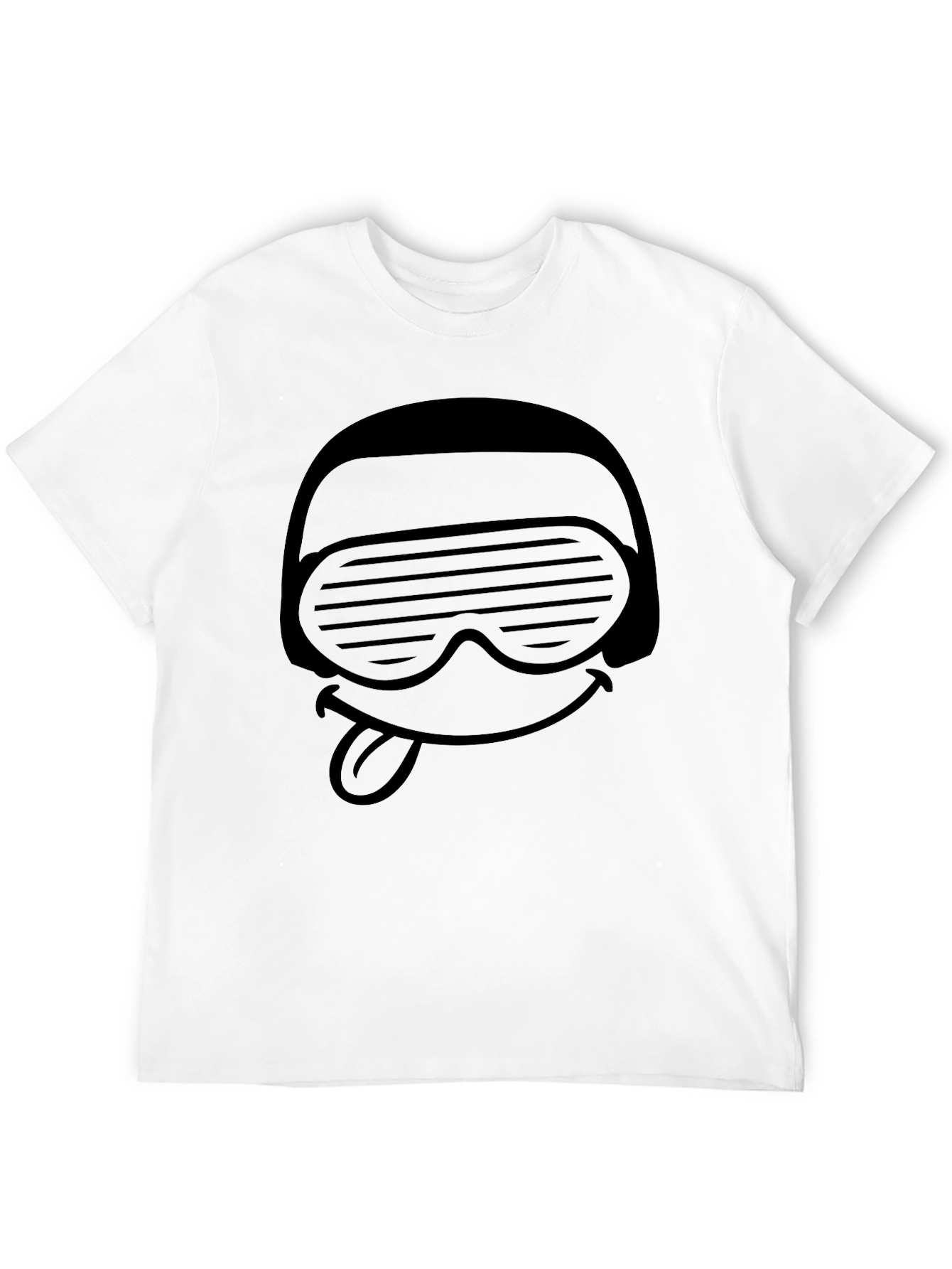 Cool Smiley Face Helmet Graphic Tee