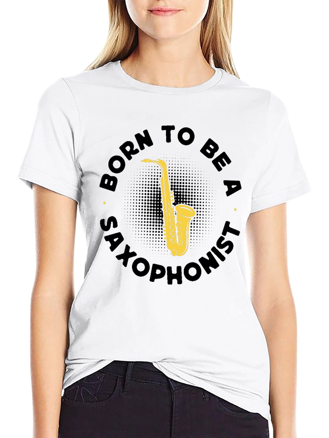 Born To Be A Saxophonist Black T-Shirt
