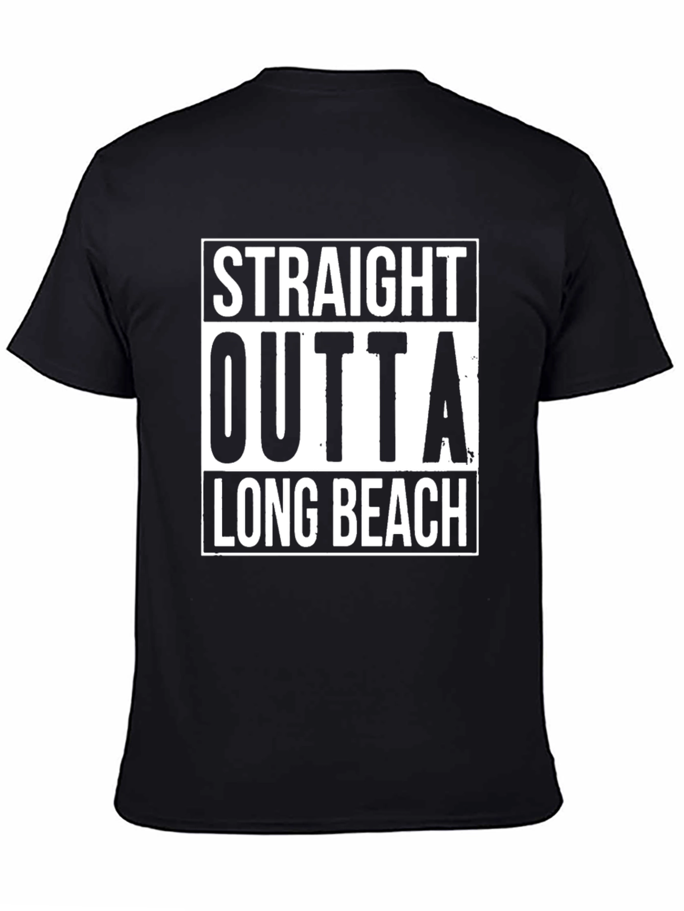 Straight Outta Long Beach Black T-Shirt