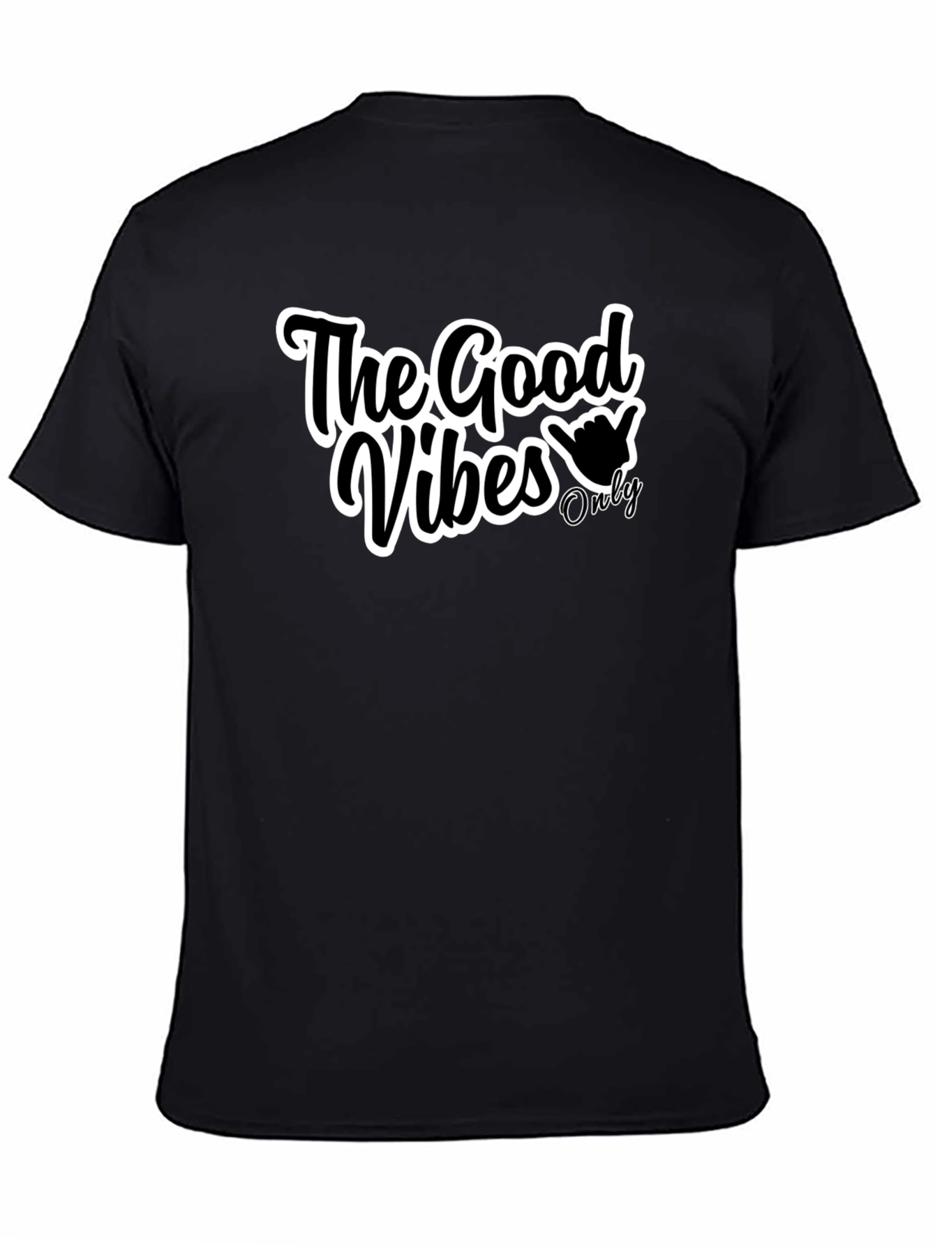The Good Vibes Only Black Graphic Tee