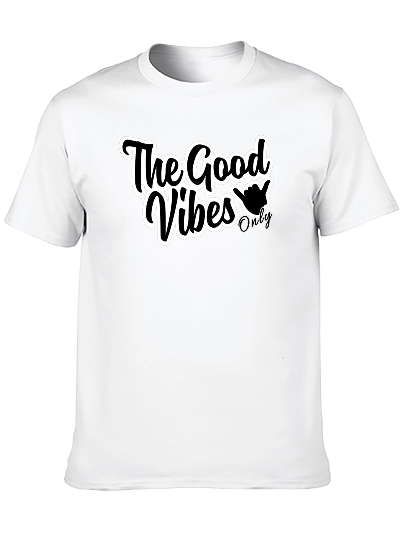 The Good Vibes Only Black Graphic Tee