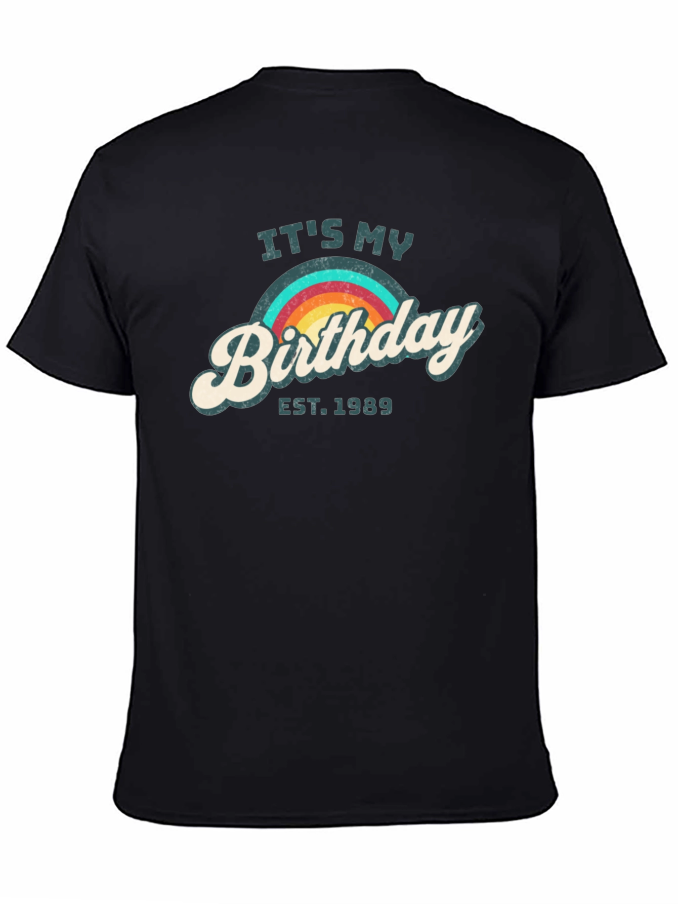 Retro Birthday EST. 1989 Rainbow Tee