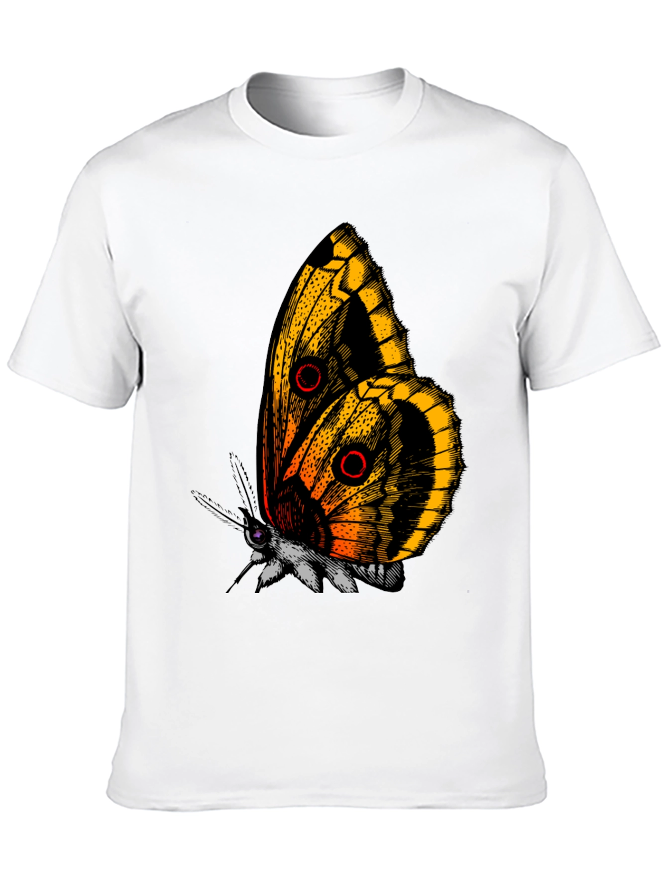Butterfly Graphic Tee - Black Cotton T-Shirt