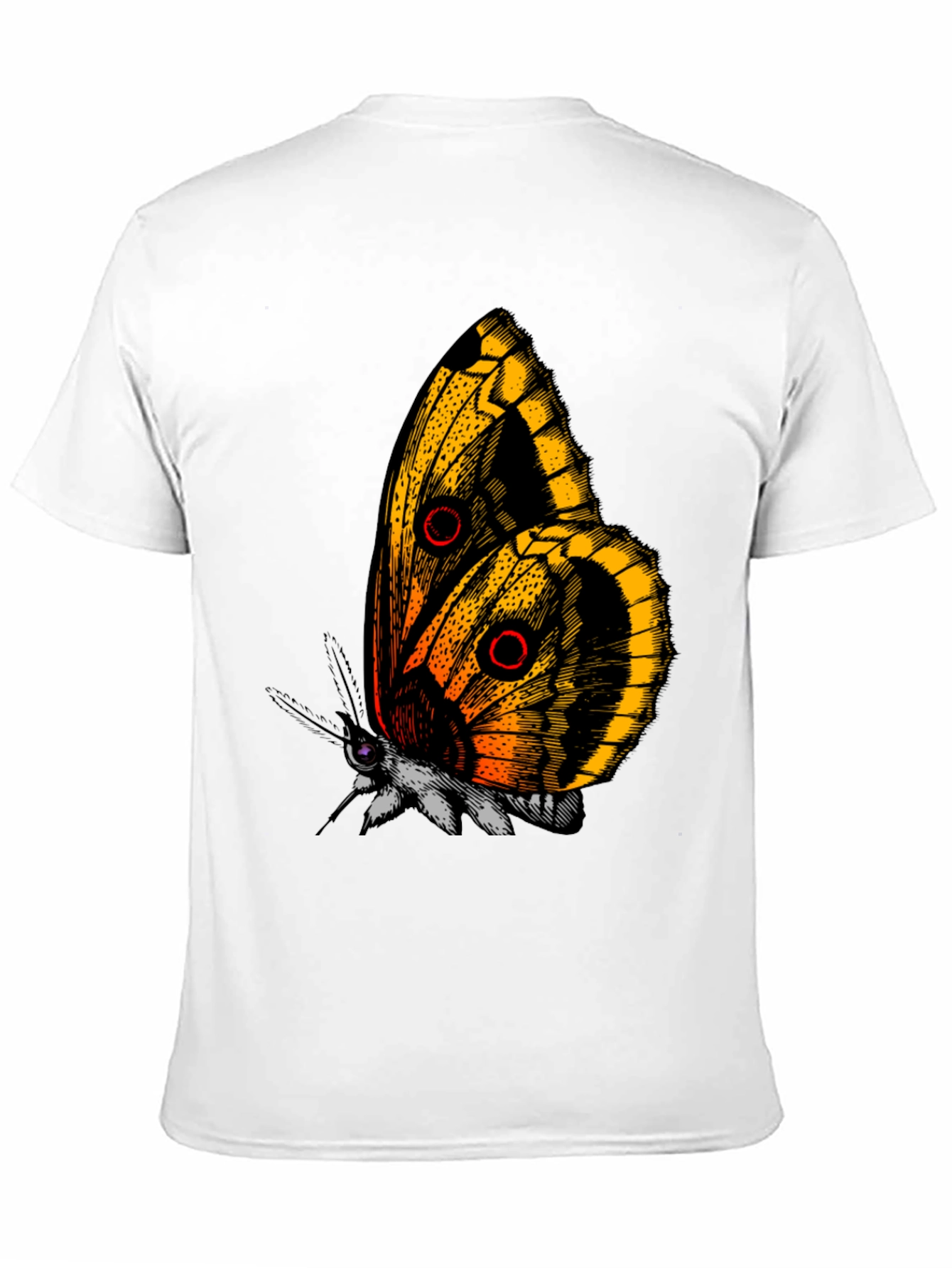 Butterfly Graphic Tee - Black Cotton T-Shirt