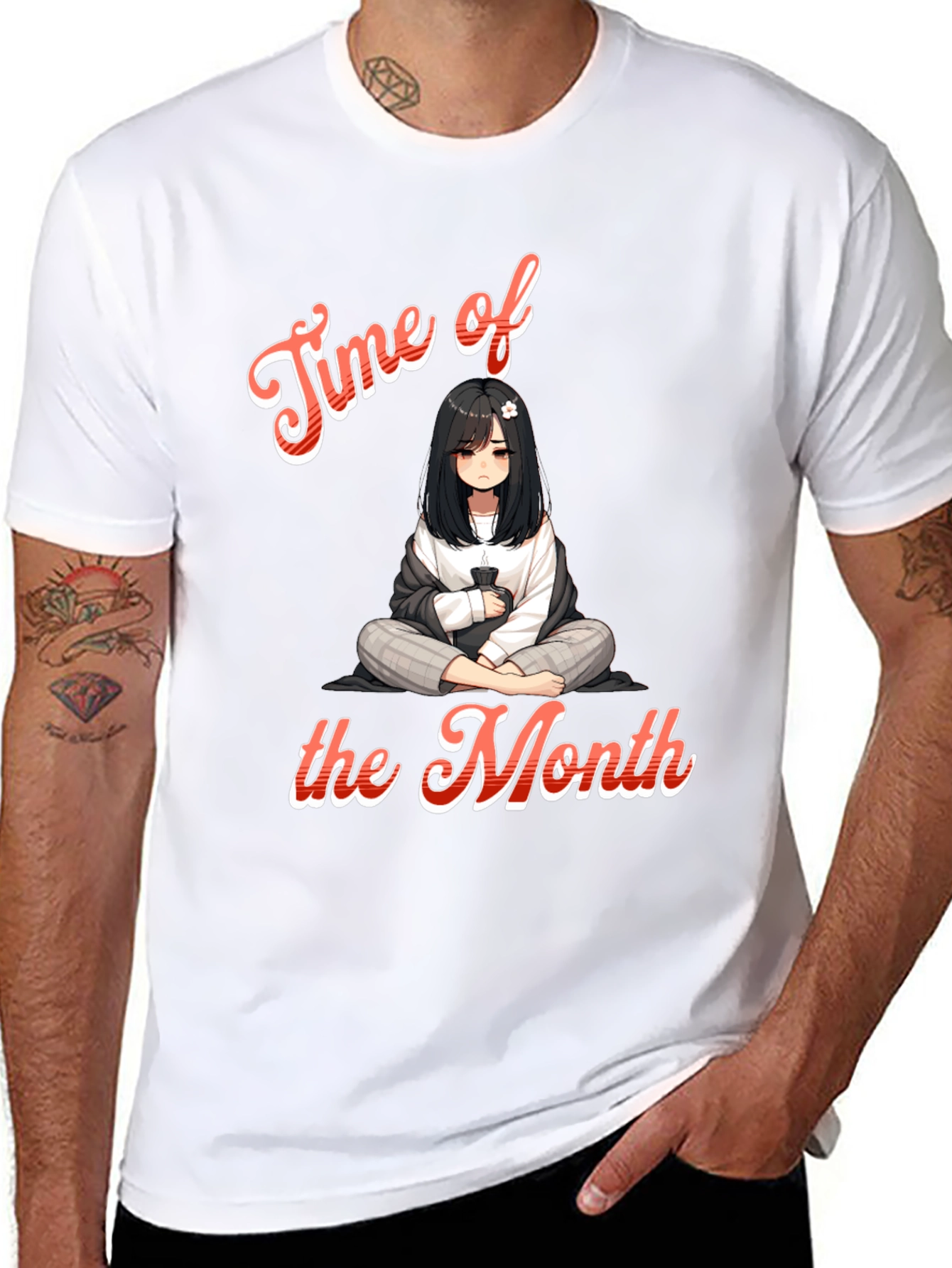 Time of the Month Anime Graphic T-Shirt