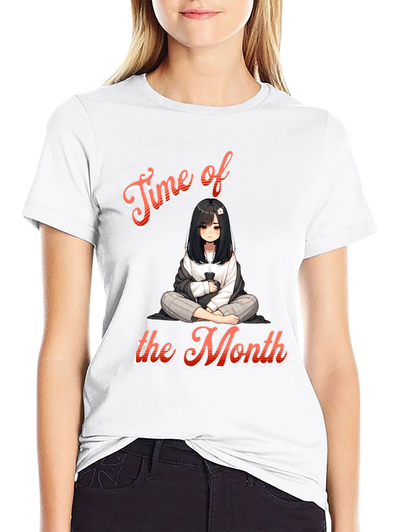 Time of the Month Anime Graphic T-Shirt