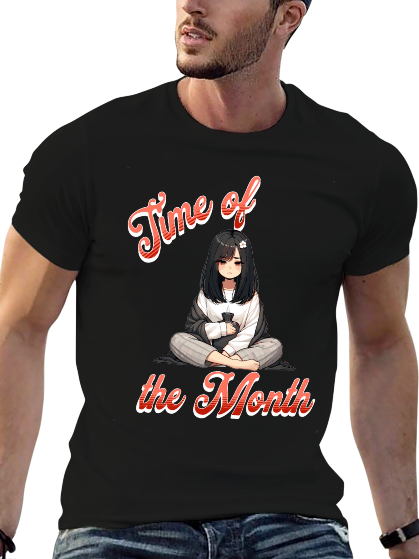 Time of the Month Anime Graphic T-Shirt
