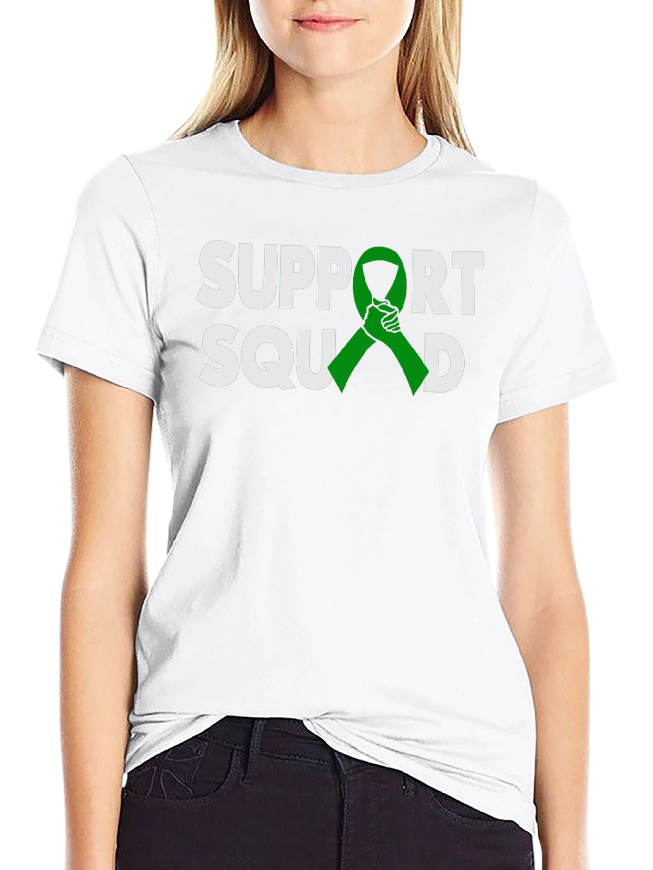 Support Squad Green Ribbon Graphic T-Shirt