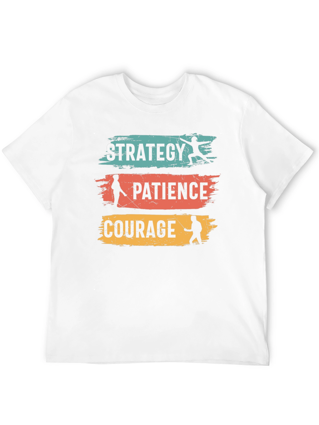 Strategy Patience Courage Fencing Graphic T-Shirt