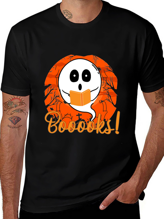 Boooks! Halloween Ghost Reading T-Shirt