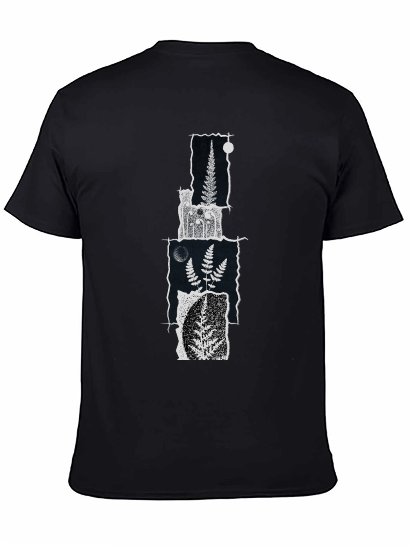Botanical Collage Graphic Tee - Black