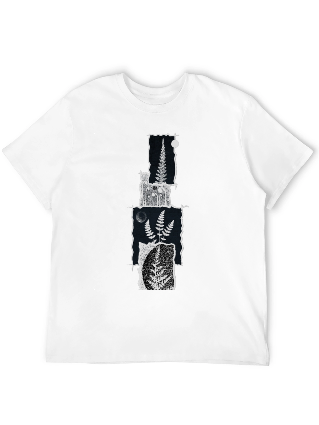 Botanical Collage Graphic Tee - Black