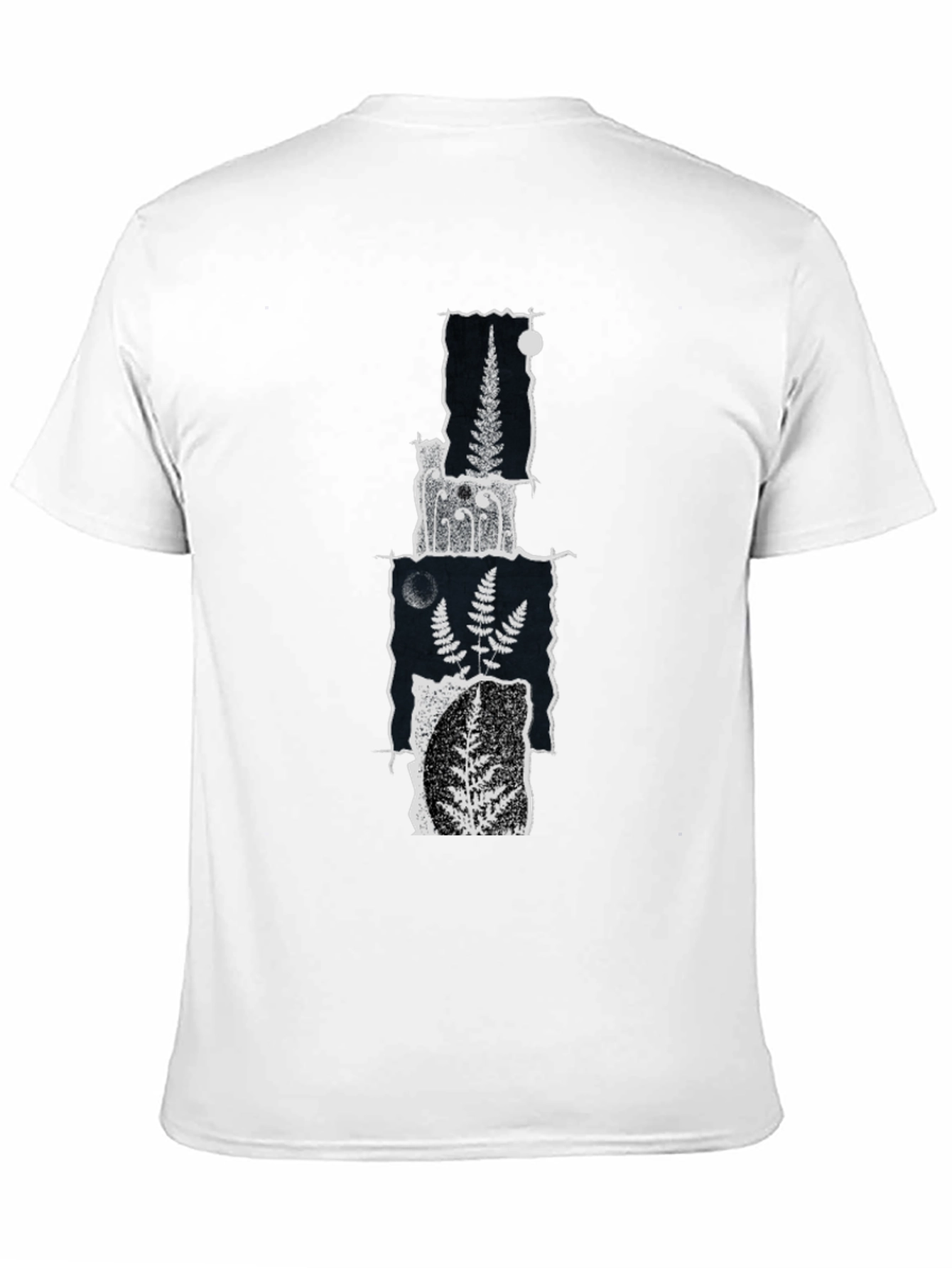 Botanical Collage Graphic Tee - Black