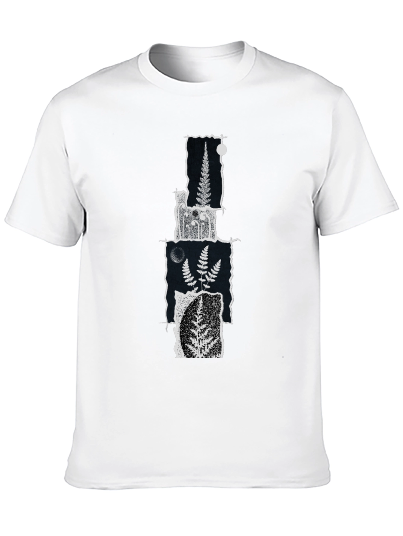 Botanical Collage Graphic Tee - Black