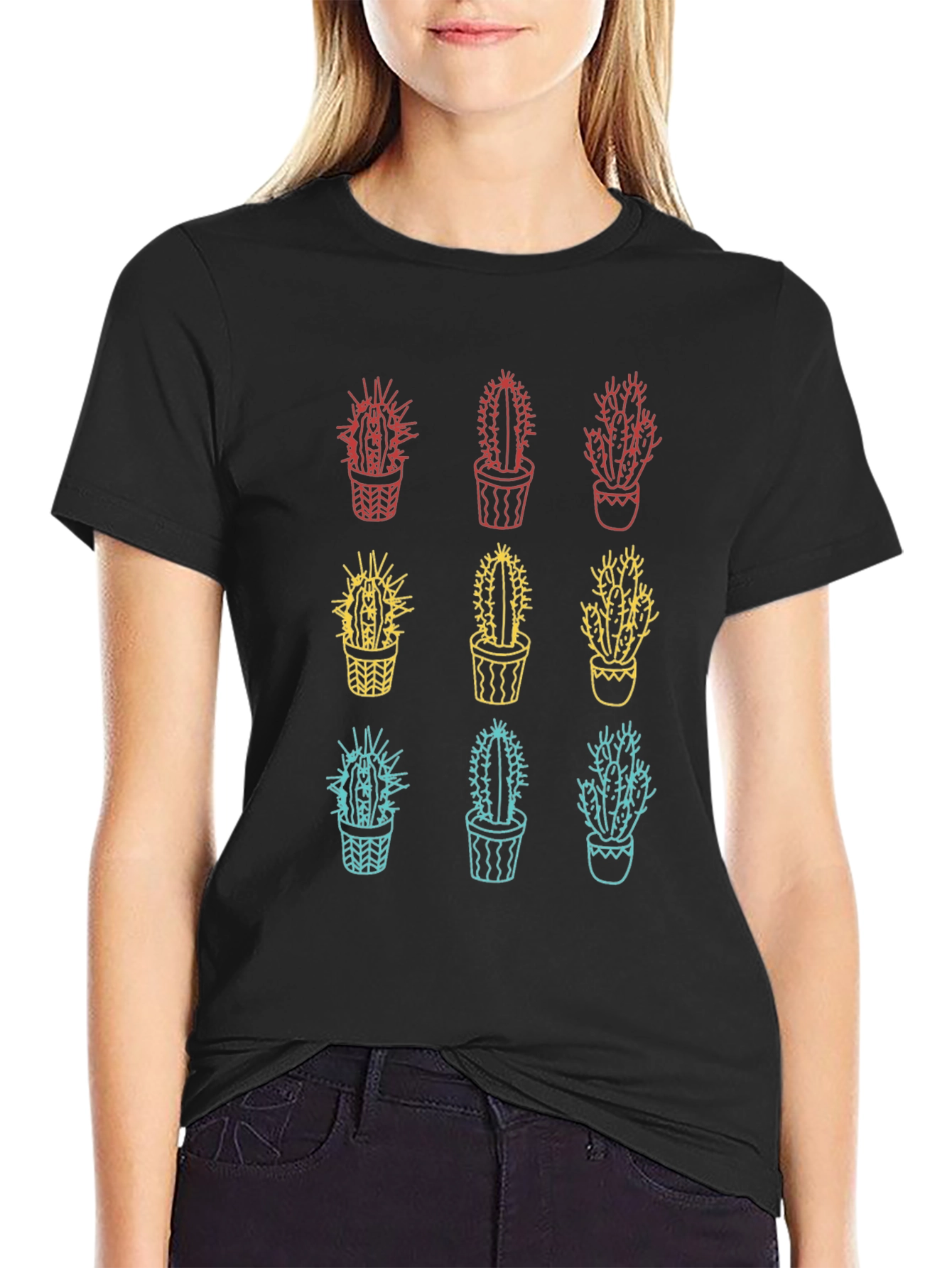 Cactus Graphic Tee - Trendy Unisex T-Shirt
